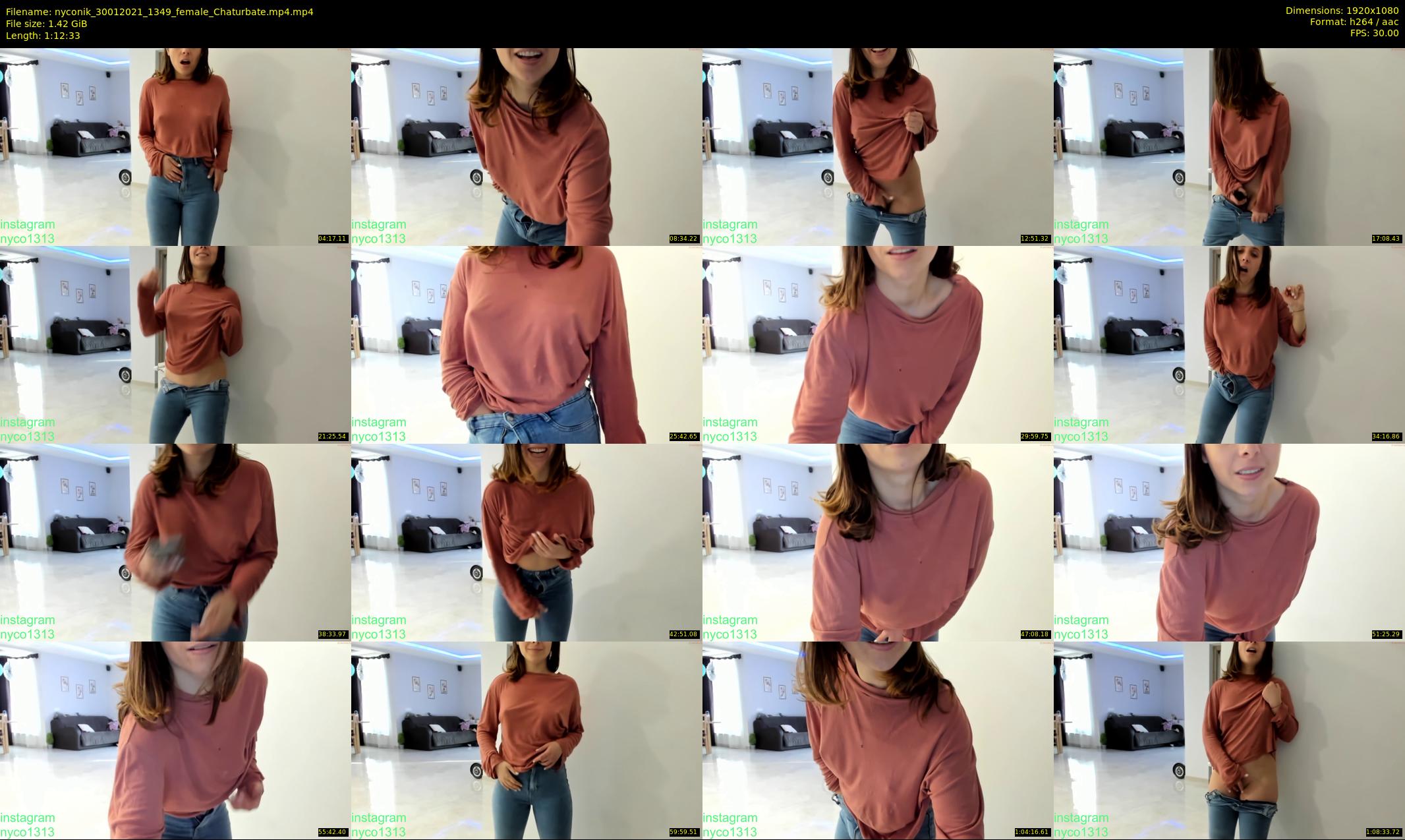 nyconik — 73 minute Chaturbate female cam show recording, 1080p, Jan 30, 2021