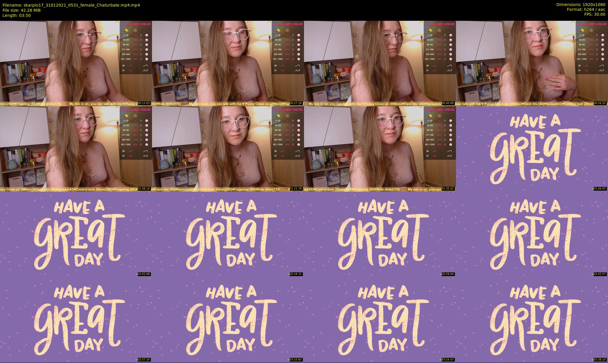 skarpio17 — 4 minute Chaturbate female cam show recording, 1080p, Jan 31, 2021