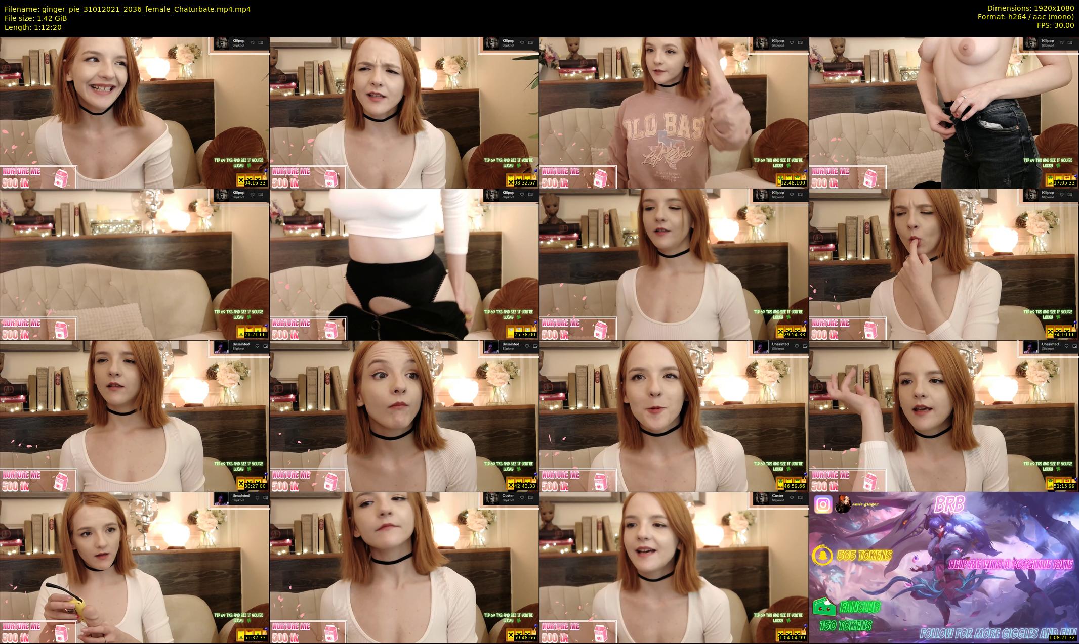 ginger_pie — 73 minute Chaturbate female cam show recording, 1080p, Jan 31, 2021