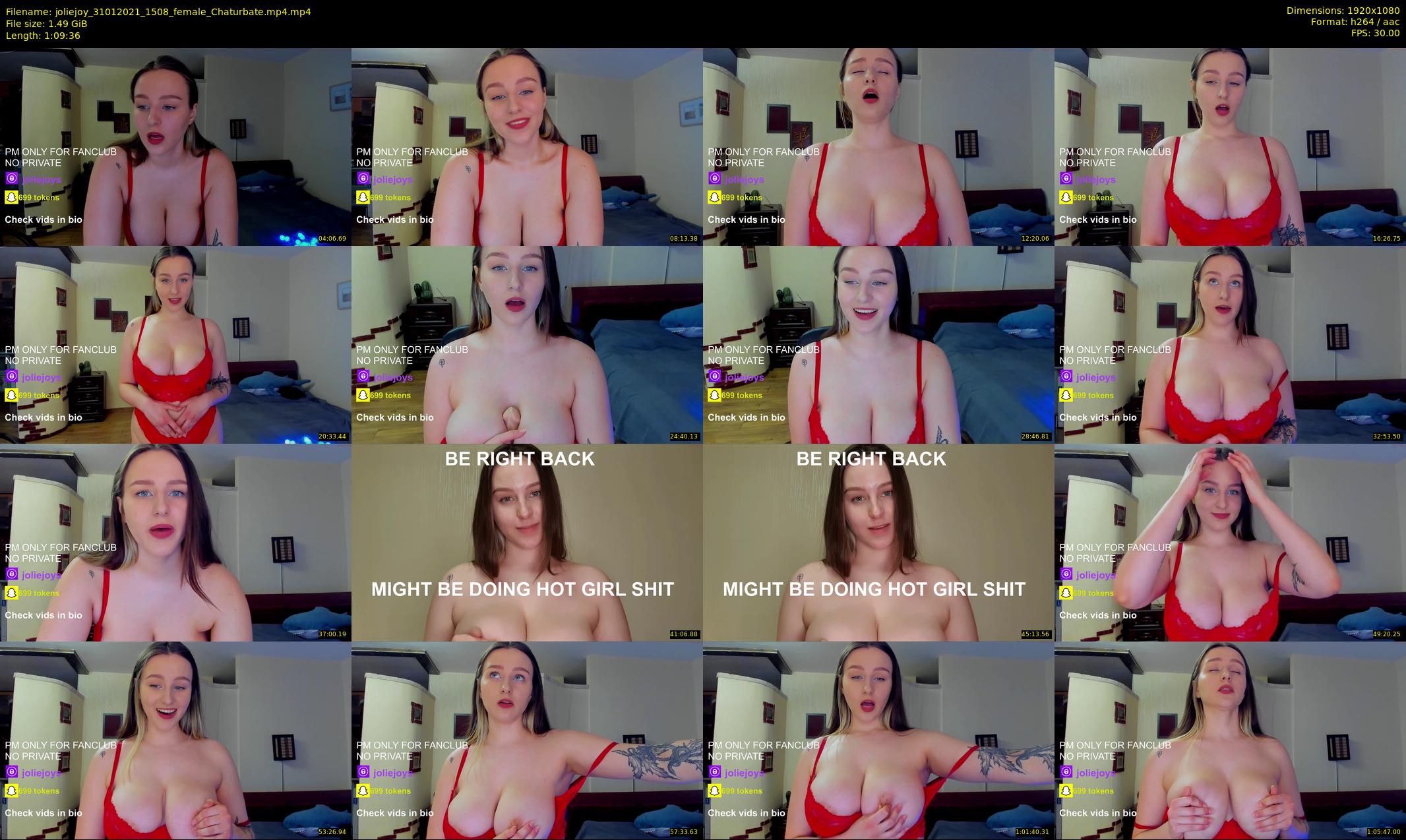 joliejoy — 70 minute Chaturbate female cam show recording, 1080p, Jan 31, 2021