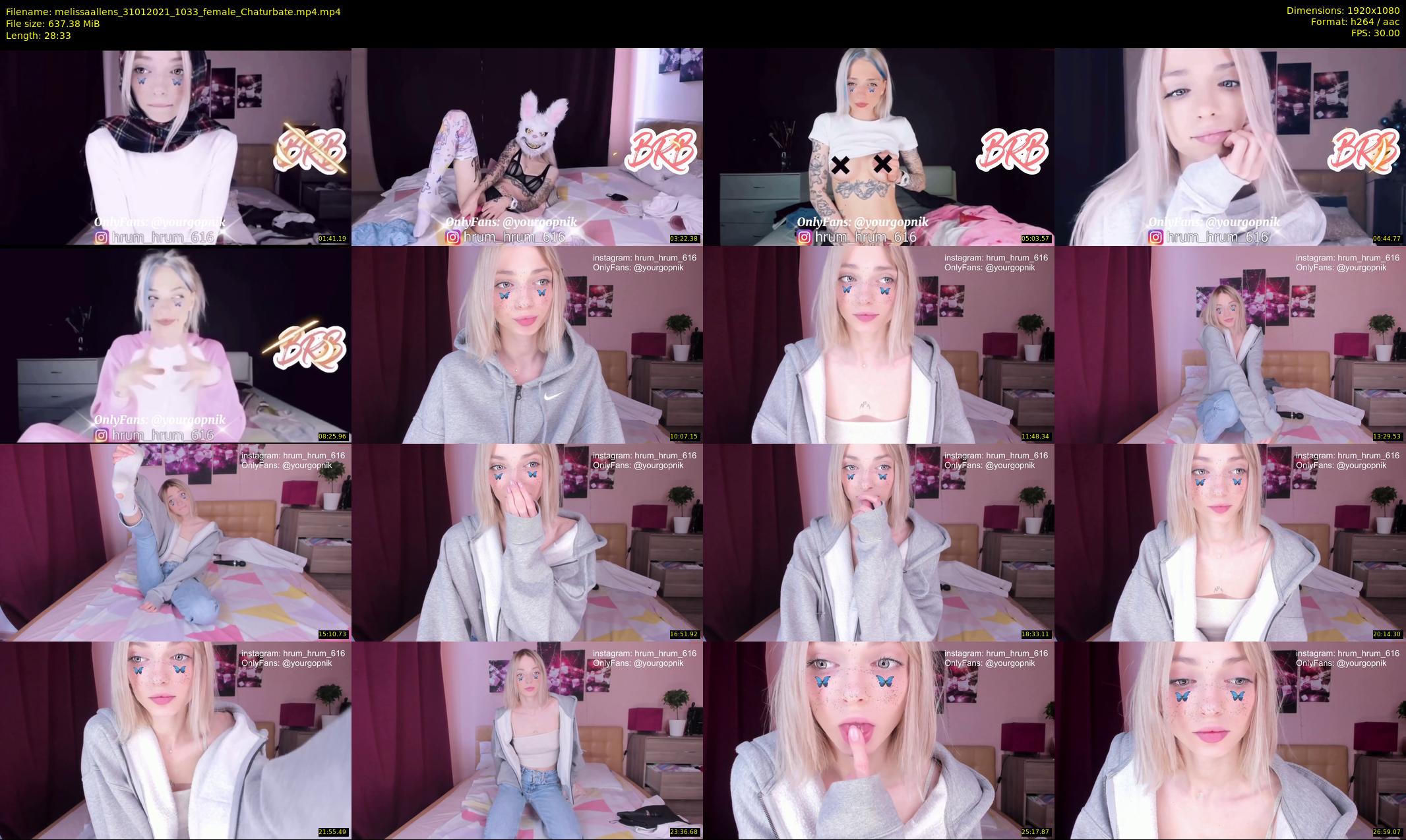 melissaallens — 29 minute Chaturbate female cam show recording, 1080p, Jan 31, 2021