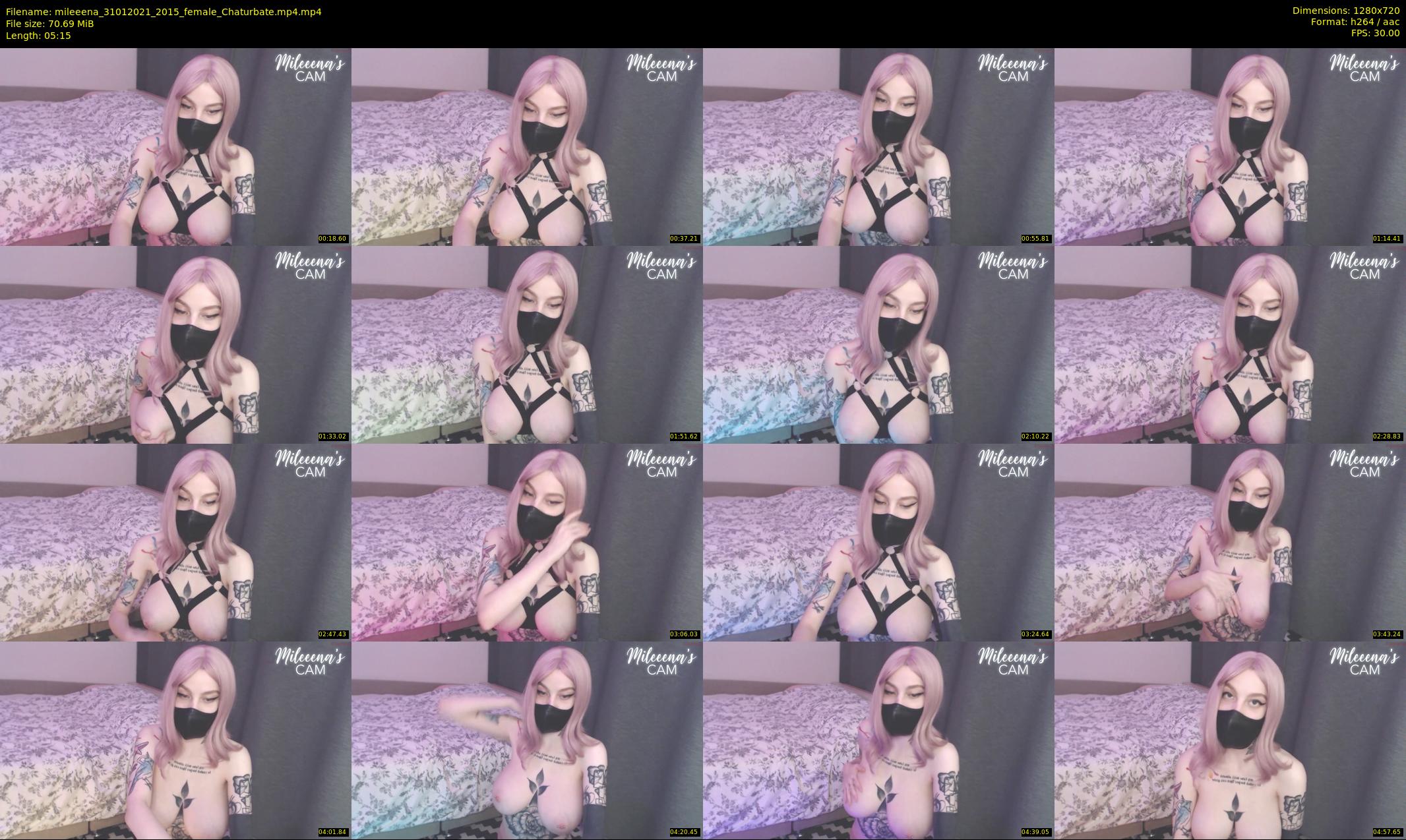 mileeena — 6 minute Chaturbate female cam show recording, 720p, Jan 31, 2021