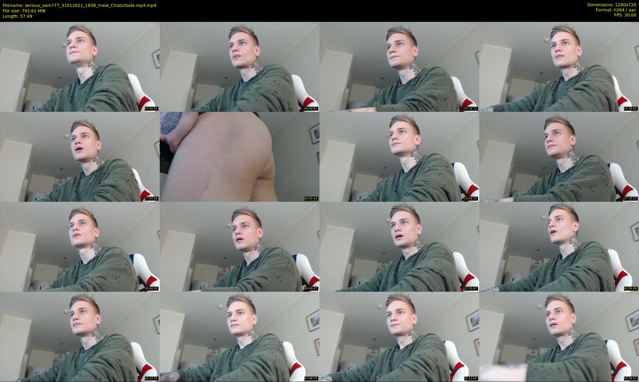 serious_sam777 — 58 minute Chaturbate male cam show recording, 720p, Jan 31, 2021