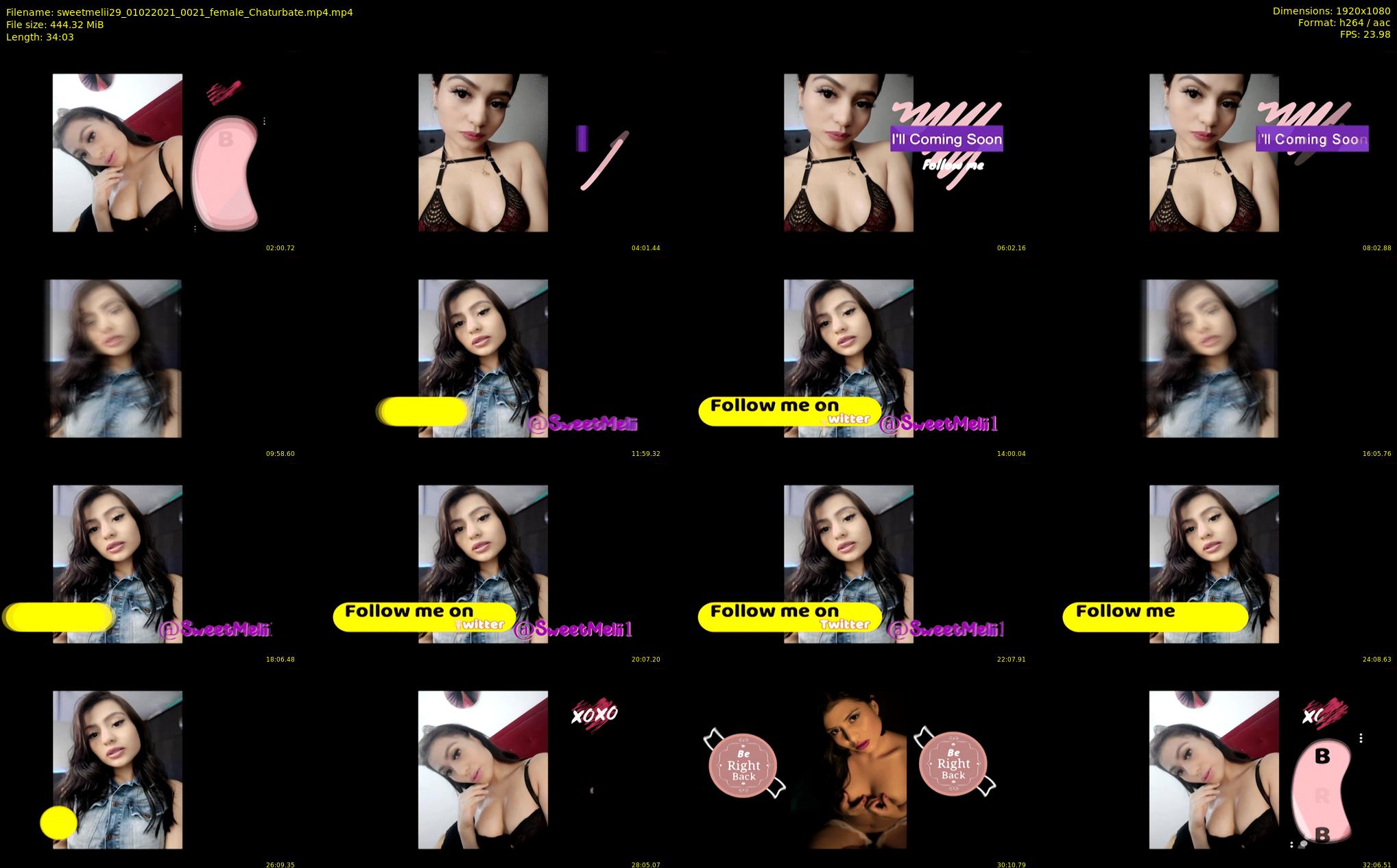sweetmelii29 — 35 minute Chaturbate female cam show recording, 1080p, Feb 1, 2021
