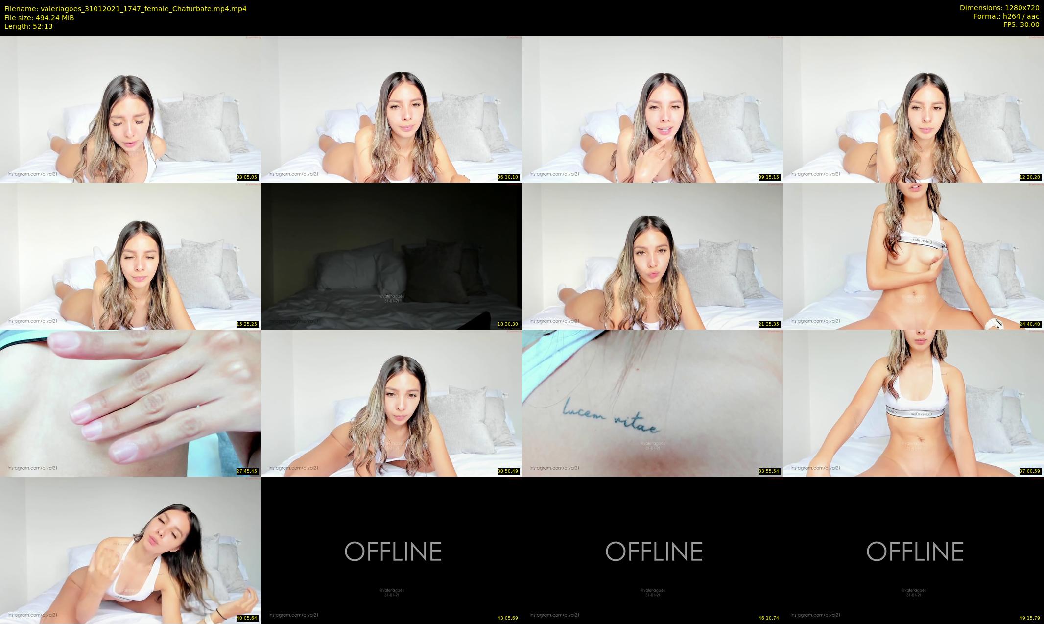 valeriagoes — 53 minute Chaturbate female cam show recording, 720p, Jan 31, 2021