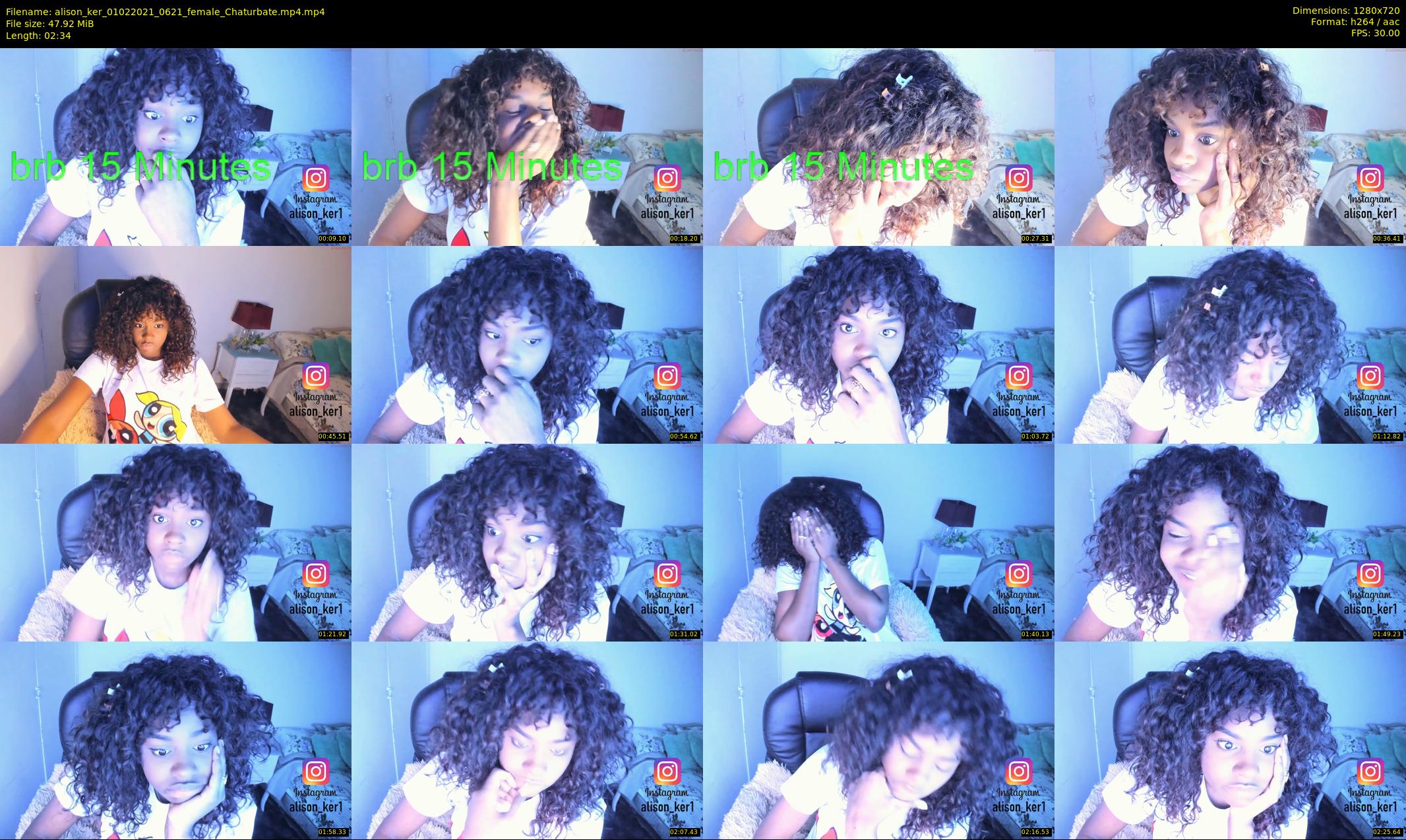 alison_ker — 3 minute Chaturbate female cam show recording, 720p, Feb 1, 2021