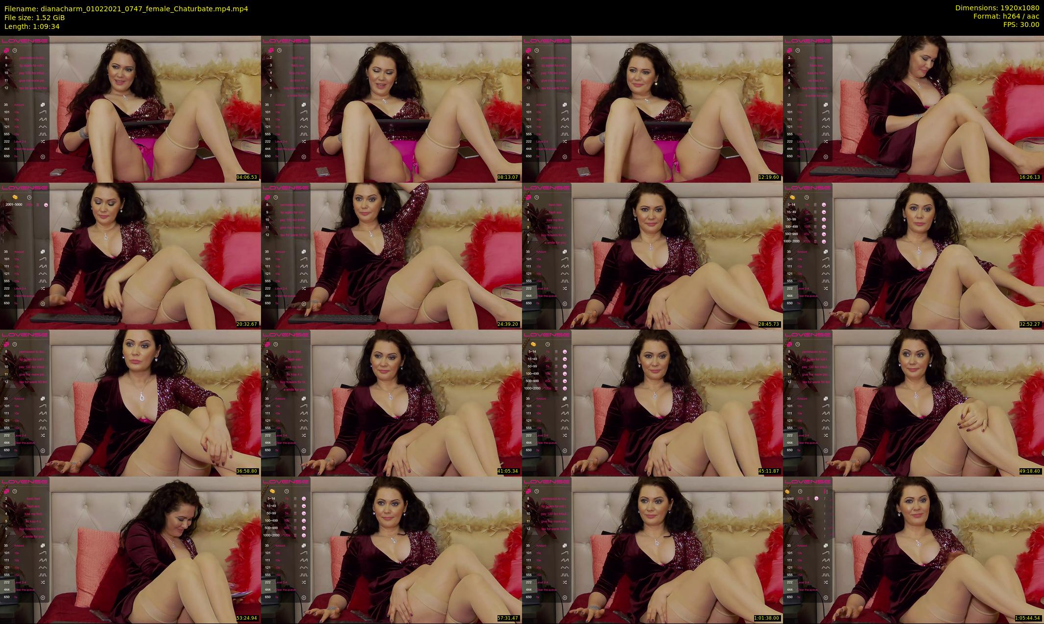 dianacharm — 70 minute Chaturbate female cam show recording, 1080p, Feb 1, 2021