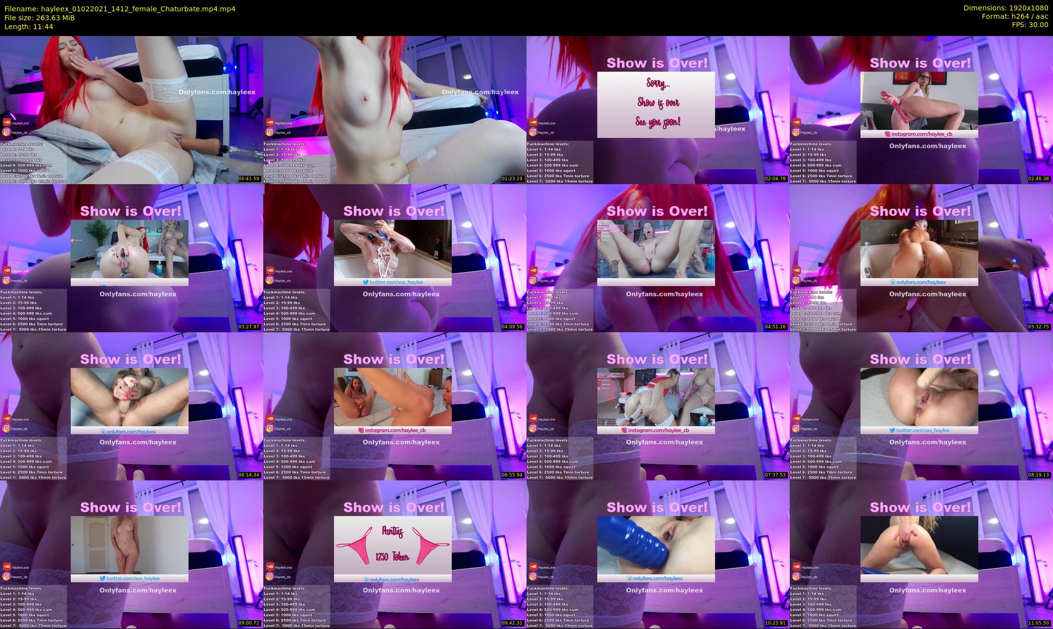 hayleex — 12 minute Chaturbate female cam show recording, 1080p, Feb 1, 2021