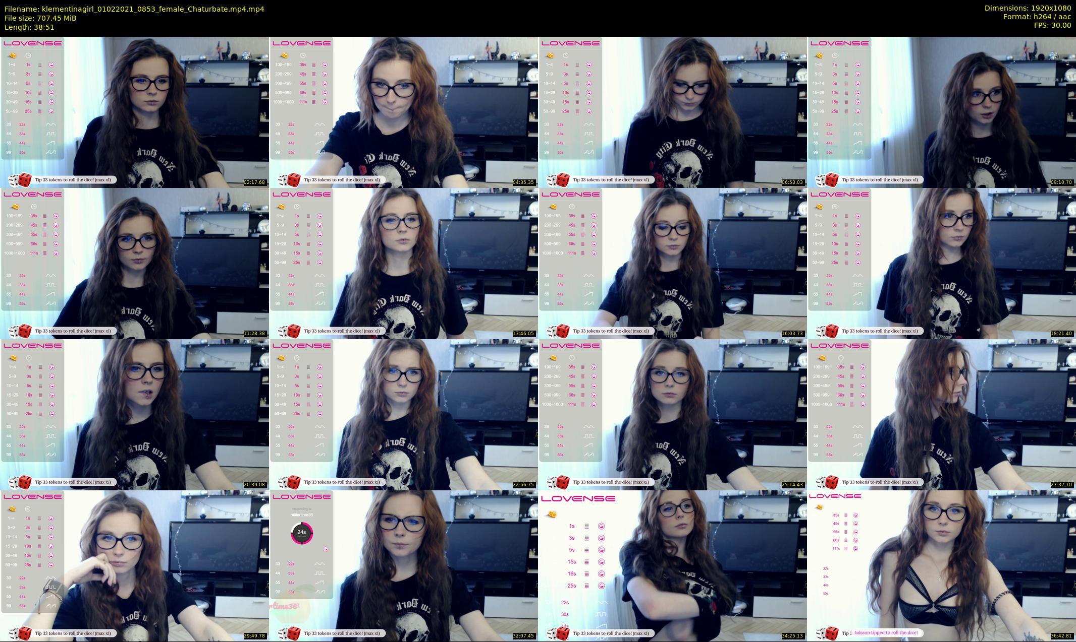 klementinagirl — 39 minute Chaturbate female cam show recording, 1080p, Feb 1, 2021