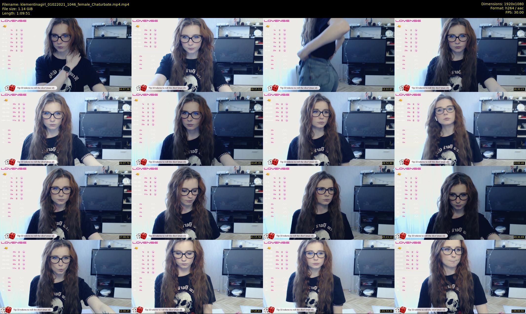 klementinagirl — 70 minute Chaturbate female cam show recording, 1080p, Feb 1, 2021