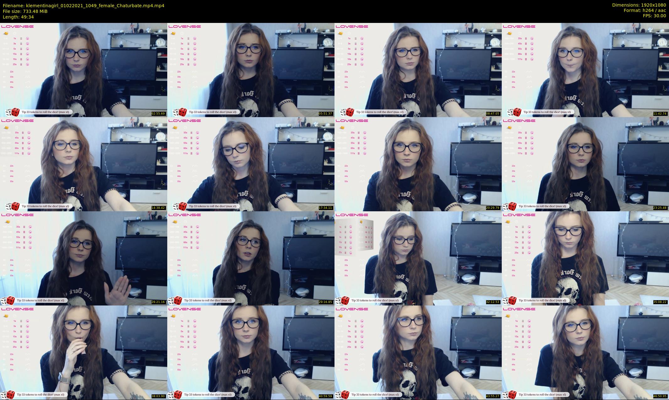 klementinagirl — 50 minute Chaturbate female cam show recording, 1080p, Feb 1, 2021