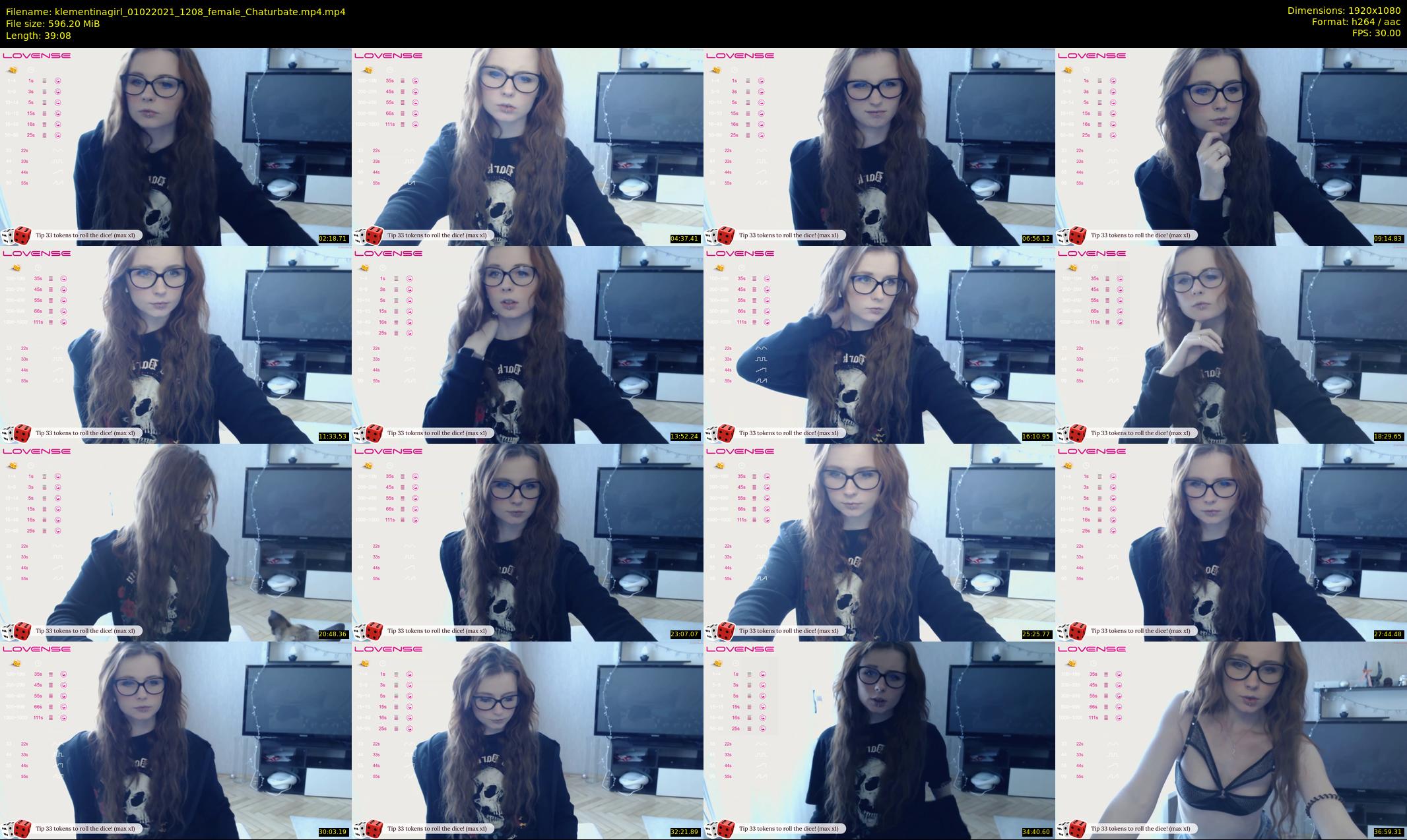 klementinagirl — 40 minute Chaturbate female cam show recording, 1080p, Feb 1, 2021
