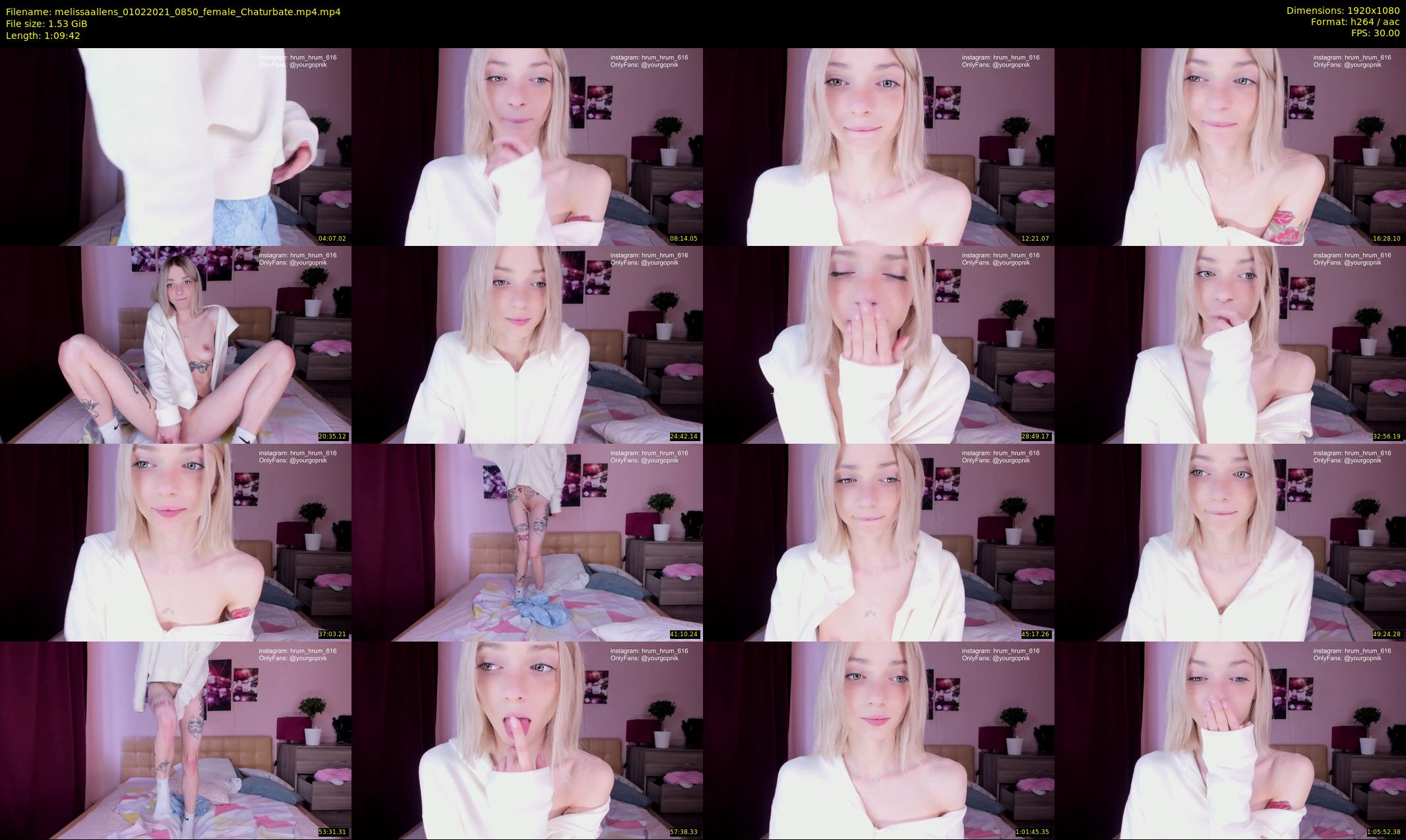 melissaallens — 70 minute Chaturbate female cam show recording, 1080p, Feb 1, 2021