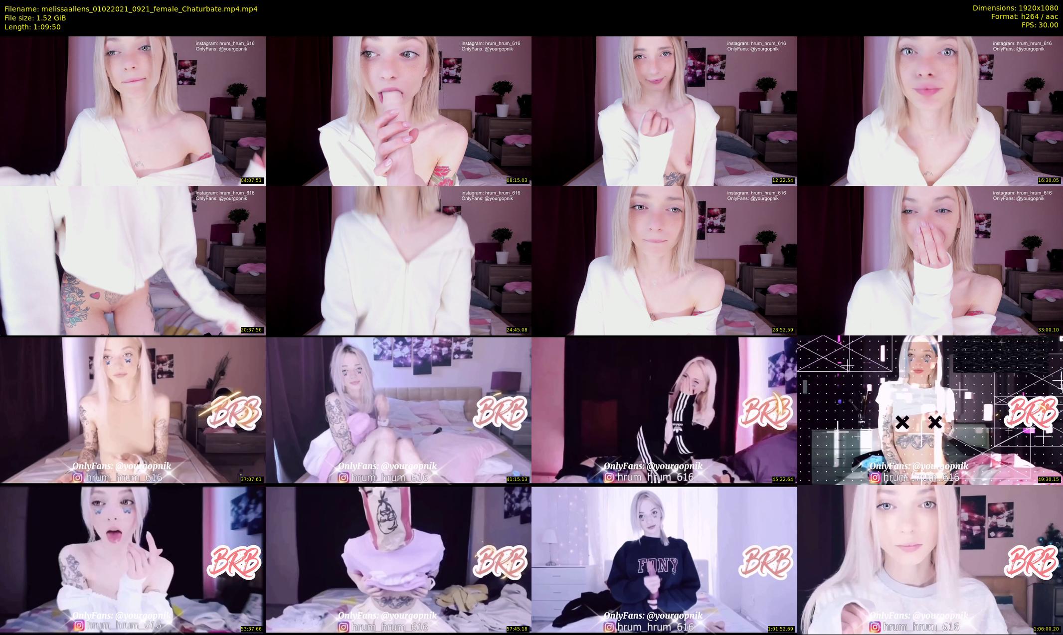 melissaallens — 70 minute Chaturbate female cam show recording, 1080p, Feb 1, 2021