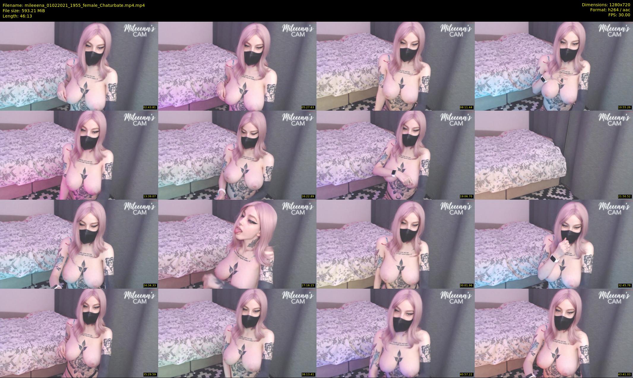 mileeena — 47 minute Chaturbate female cam show recording, 720p, Feb 1, 2021