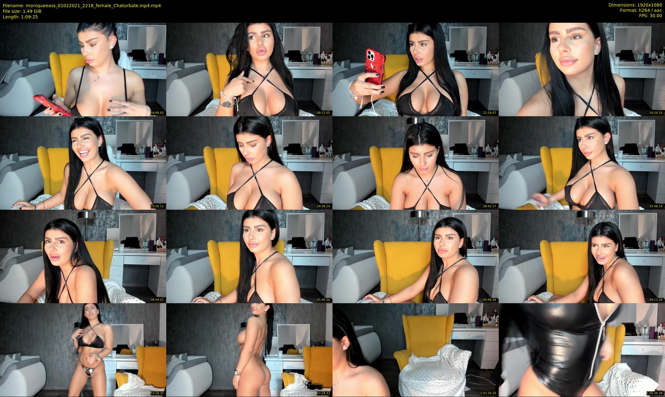 moniqueeass — 70 minute Chaturbate female cam show recording, 1080p, Feb 1, 2021