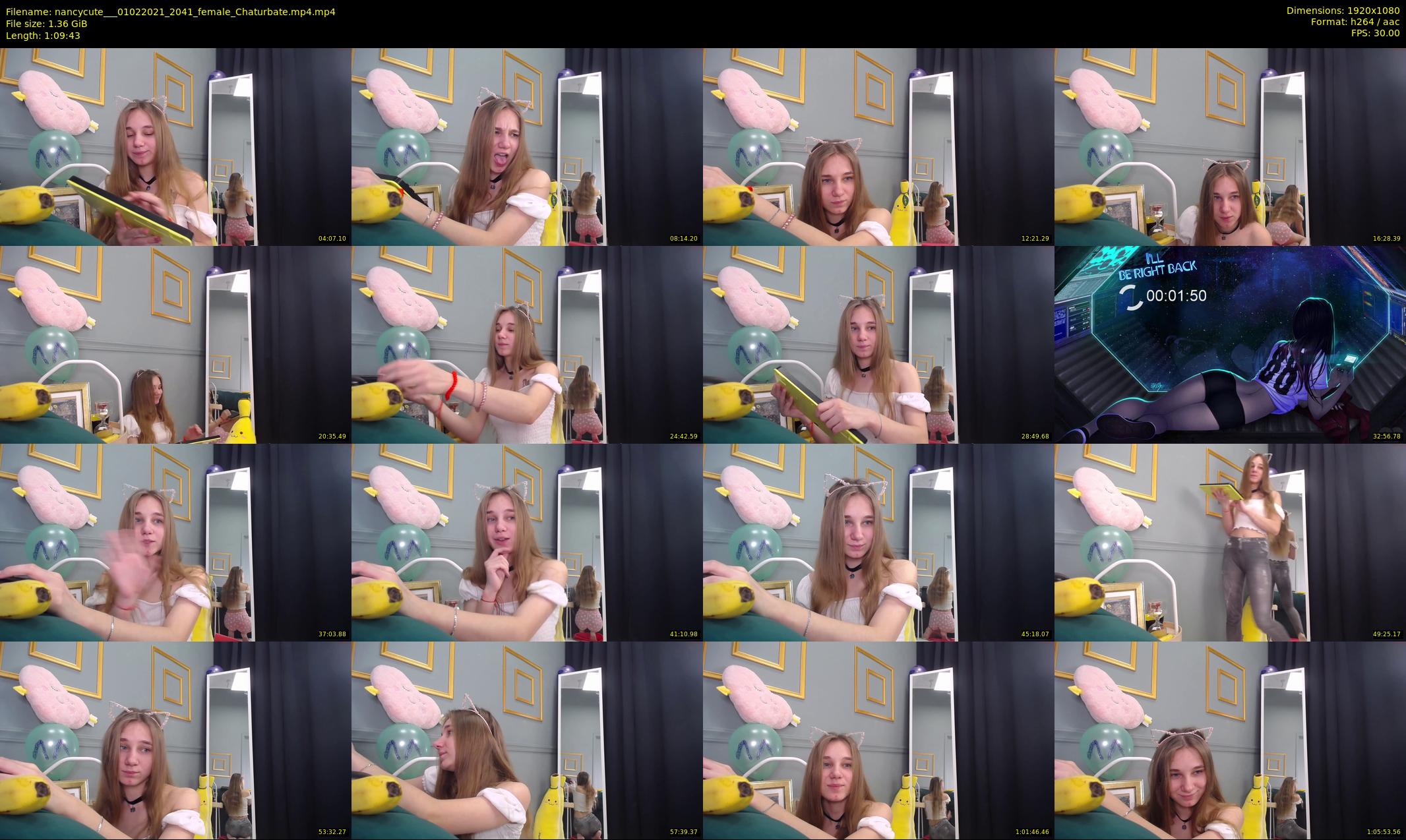 nancycute__ — 70 minute Chaturbate female cam show recording, 1080p, Feb 1, 2021