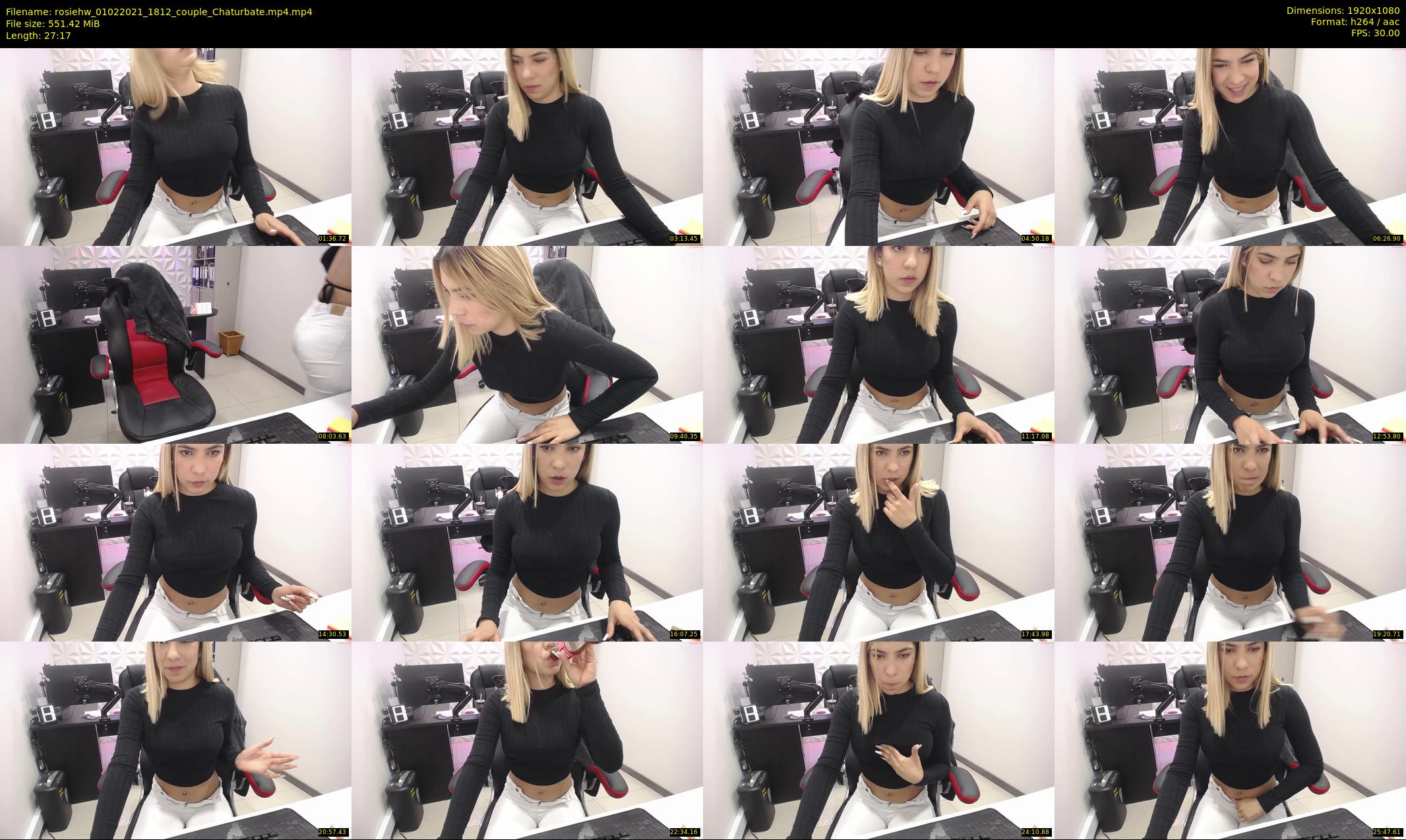 rosiehw — 28 minute Chaturbate couple cam show recording, 1080p, Feb 1, 2021