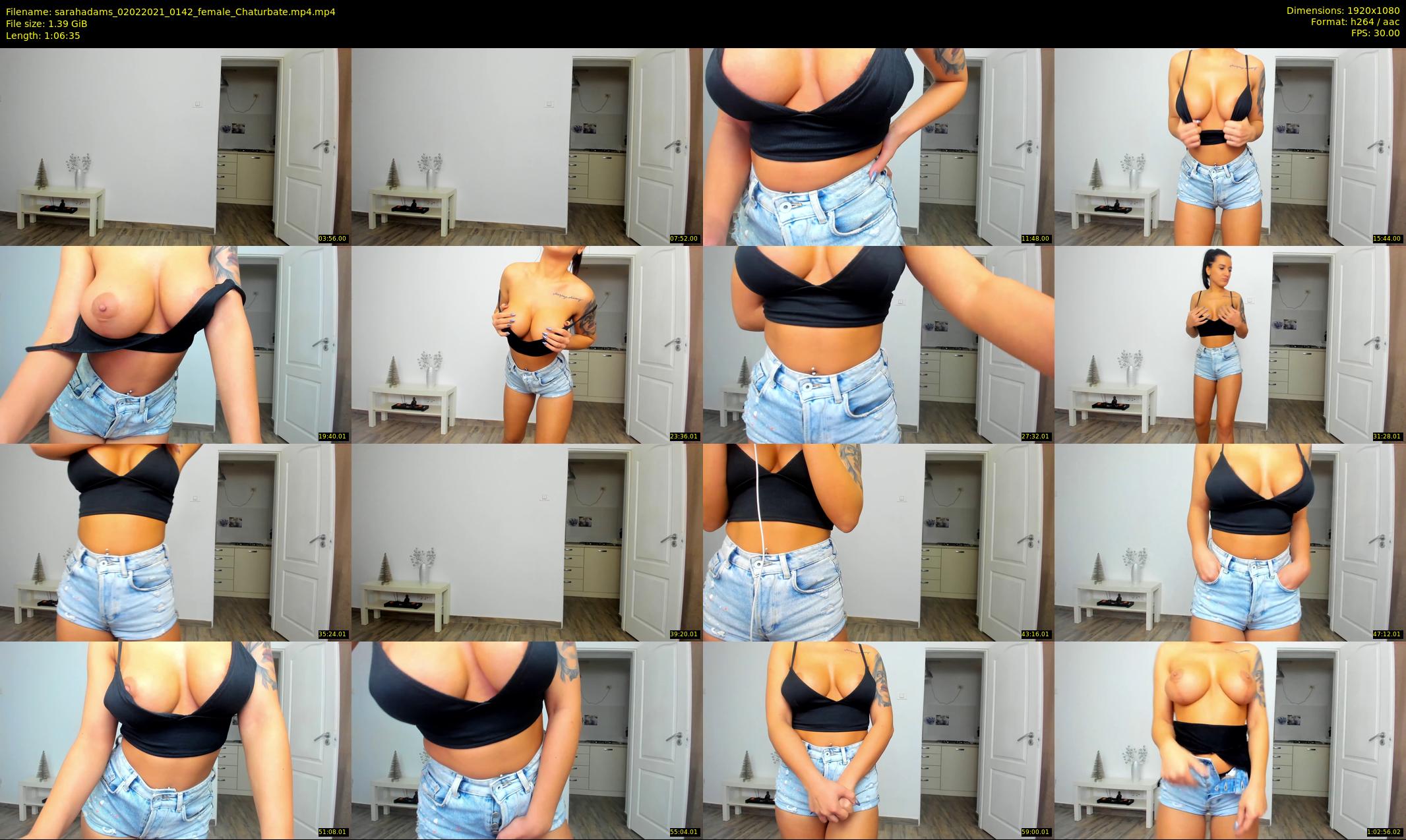sarahadams — 67 minute Chaturbate female cam show recording, 1080p, Feb 2, 2021