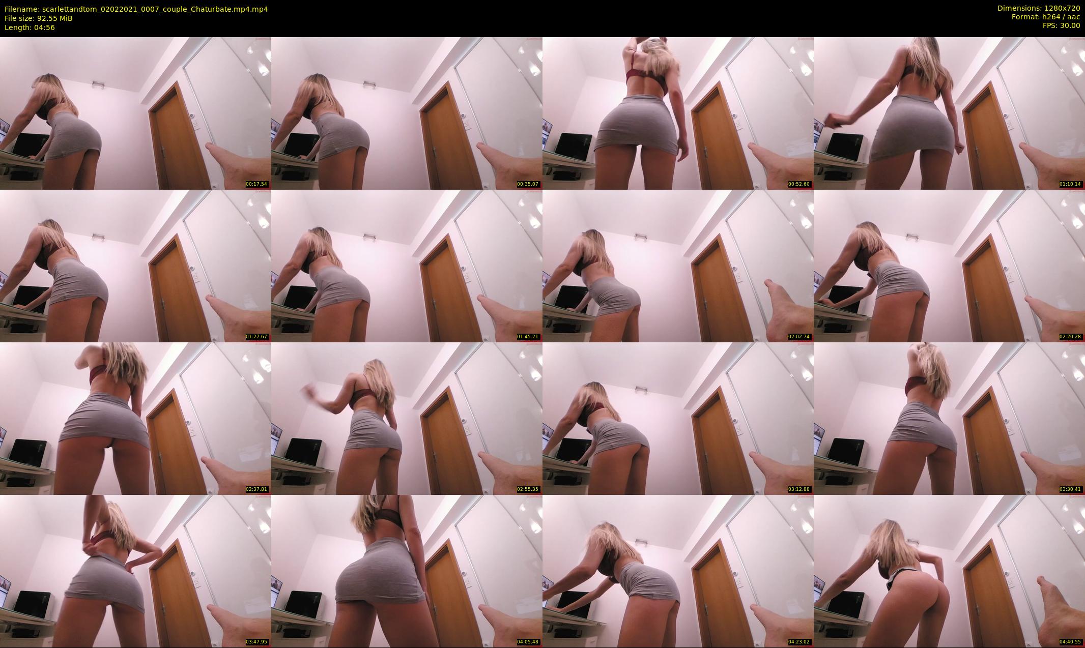 scarlettandtom — 5 minute Chaturbate couple cam show recording, 720p, Feb 2, 2021
