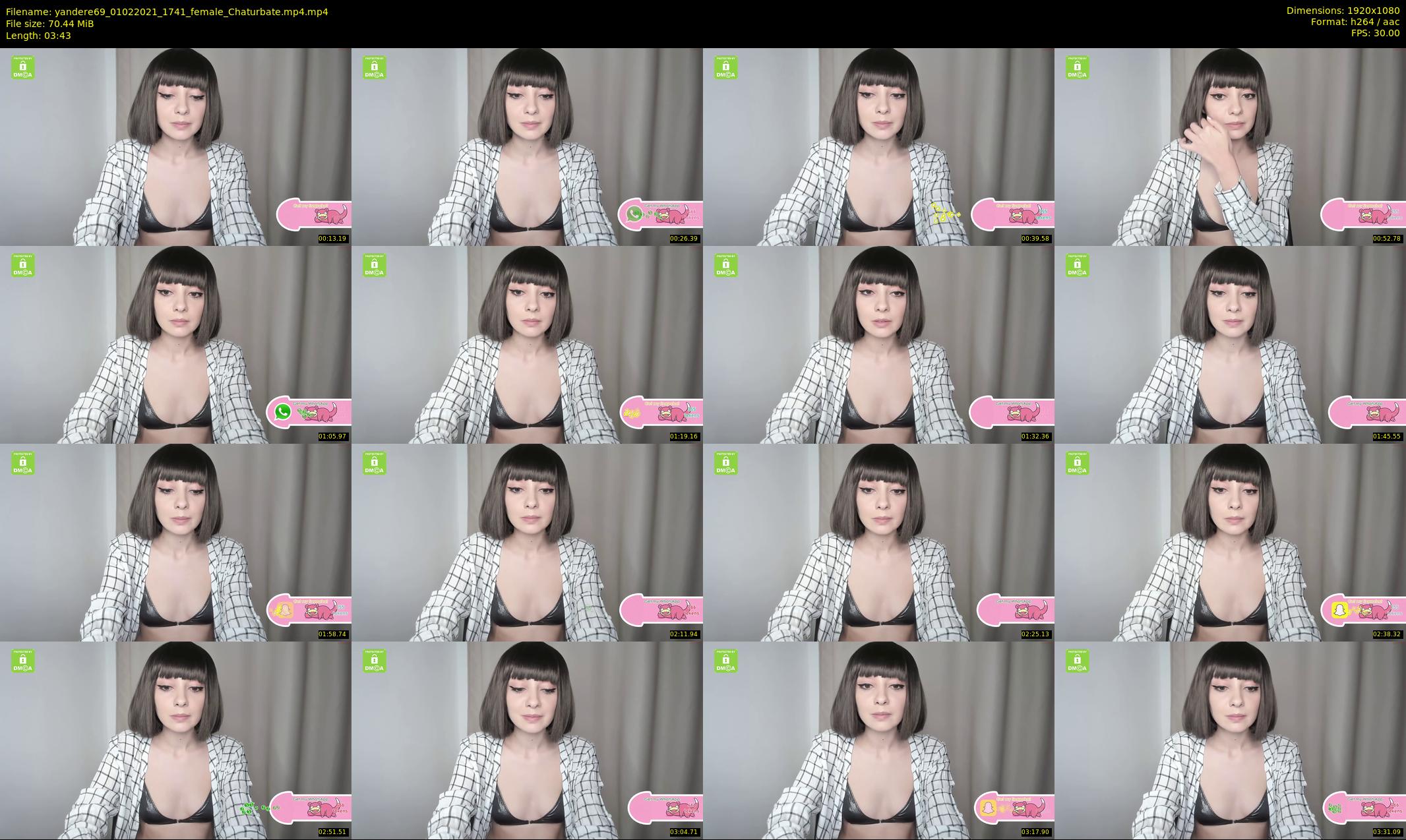 yandere69 — 4 minute Chaturbate female cam show recording, 1080p, Feb 1, 2021