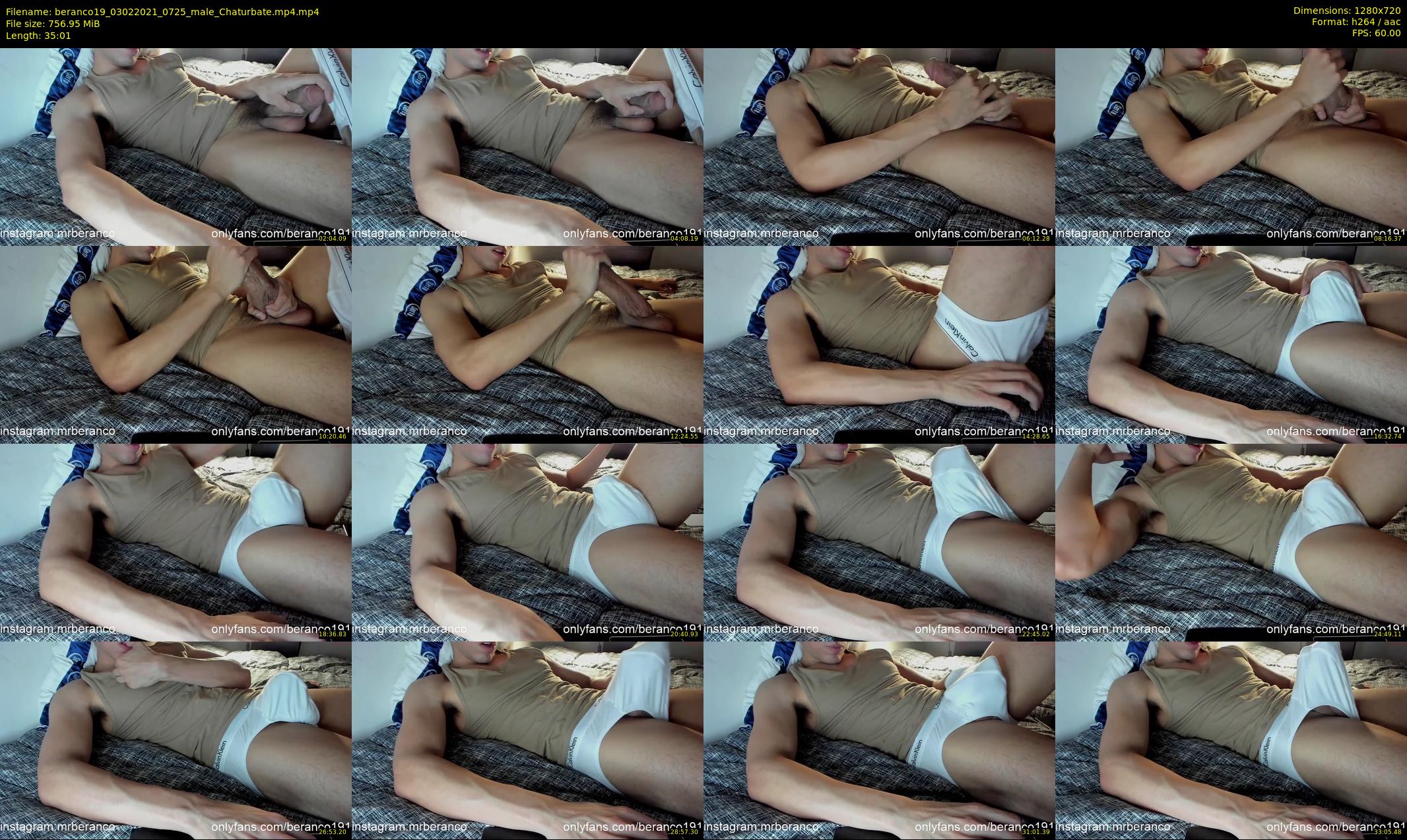 beranco19 — 36 minute Chaturbate male cam show recording, 720p, Feb 3, 2021