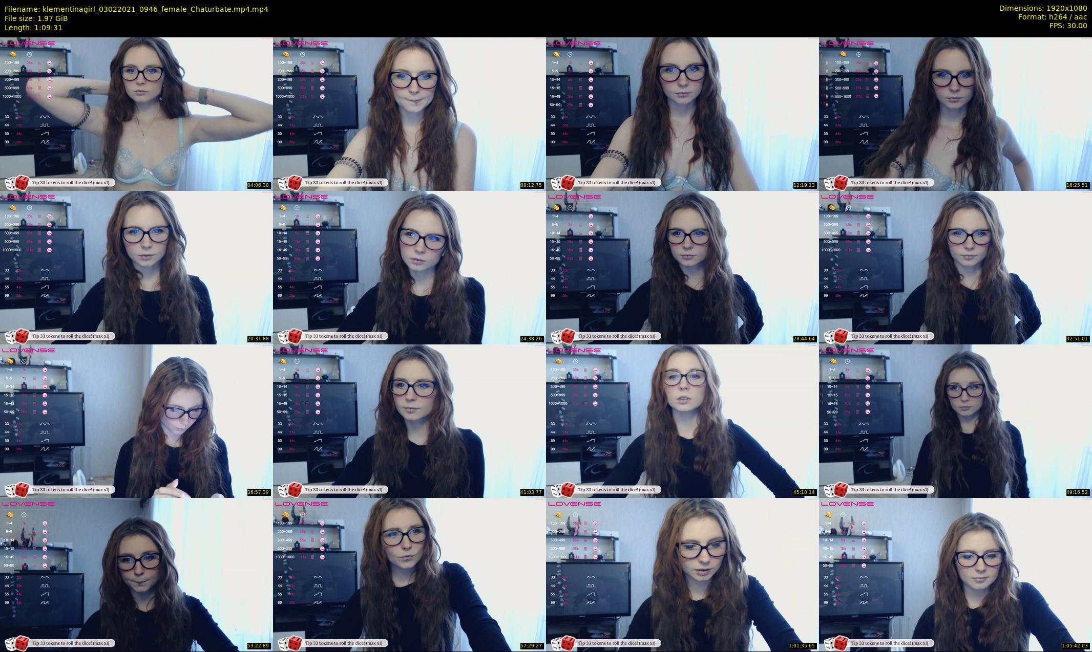 klementinagirl — 70 minute Chaturbate female cam show recording, 1080p, Feb 3, 2021