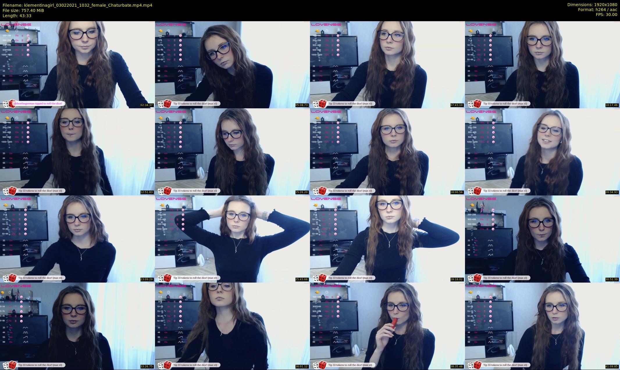 klementinagirl — 44 minute Chaturbate female cam show recording, 1080p, Feb 3, 2021