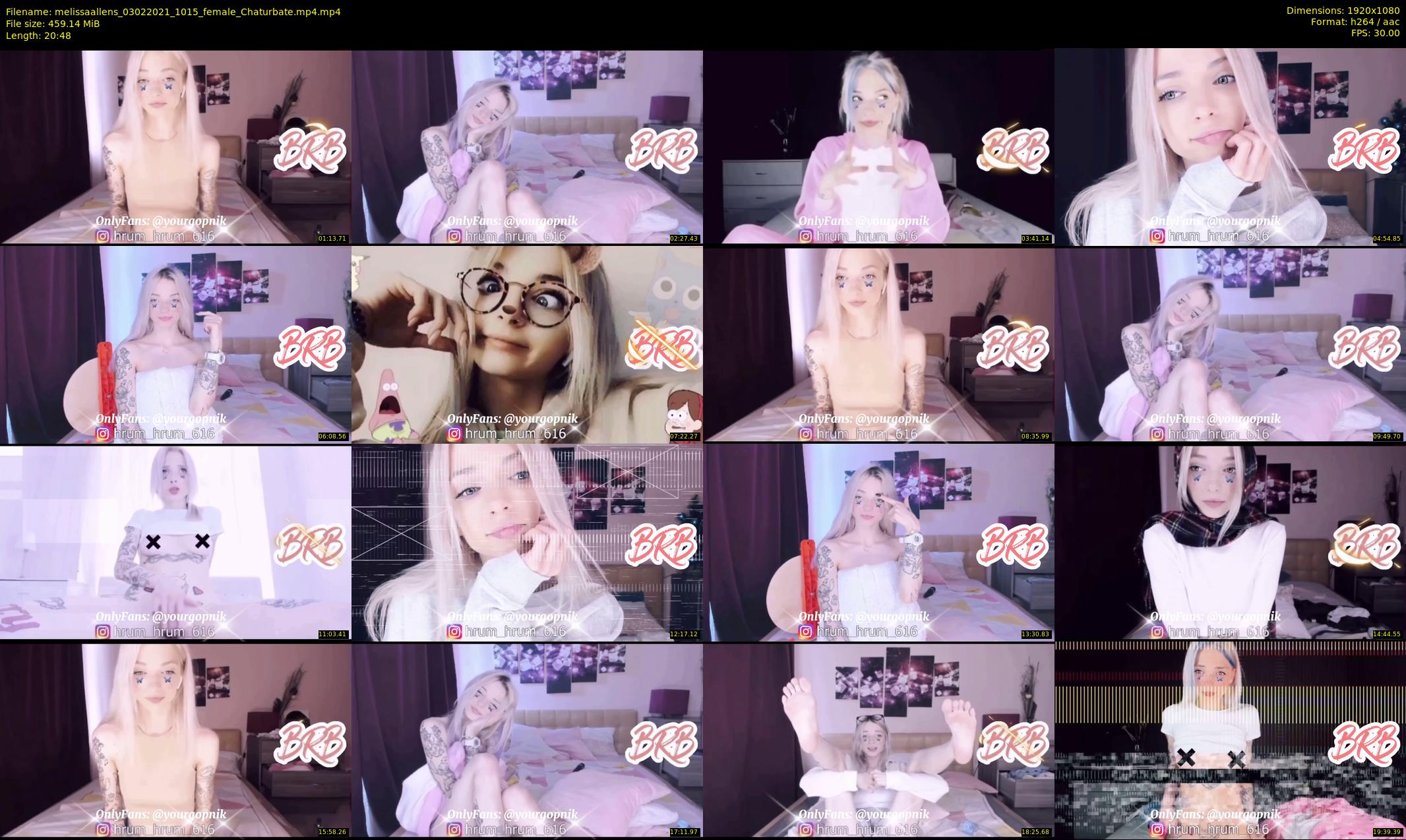 melissaallens — 21 minute Chaturbate female cam show recording, 1080p, Feb 3, 2021