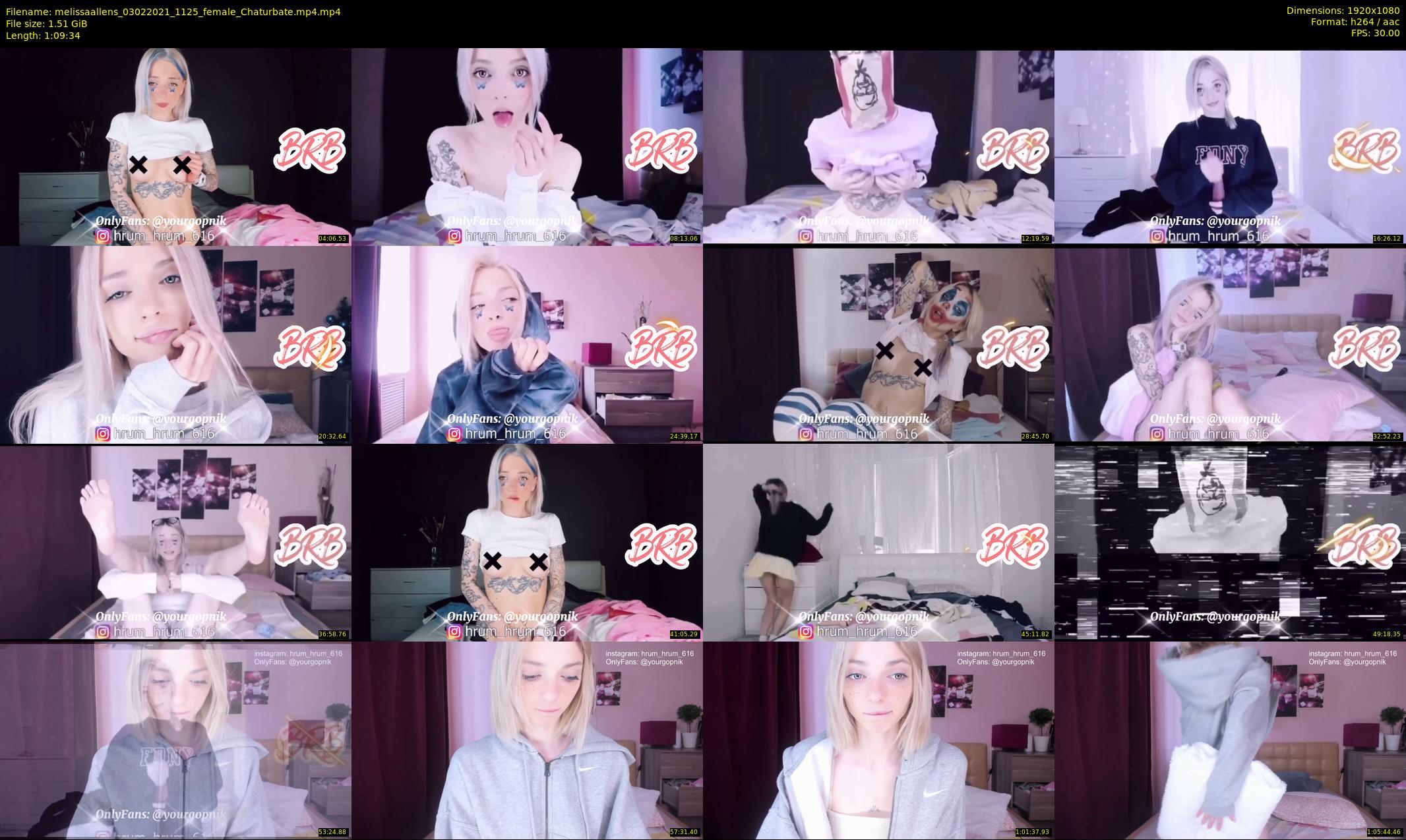 melissaallens — 70 minute Chaturbate female cam show recording, 1080p, Feb 3, 2021
