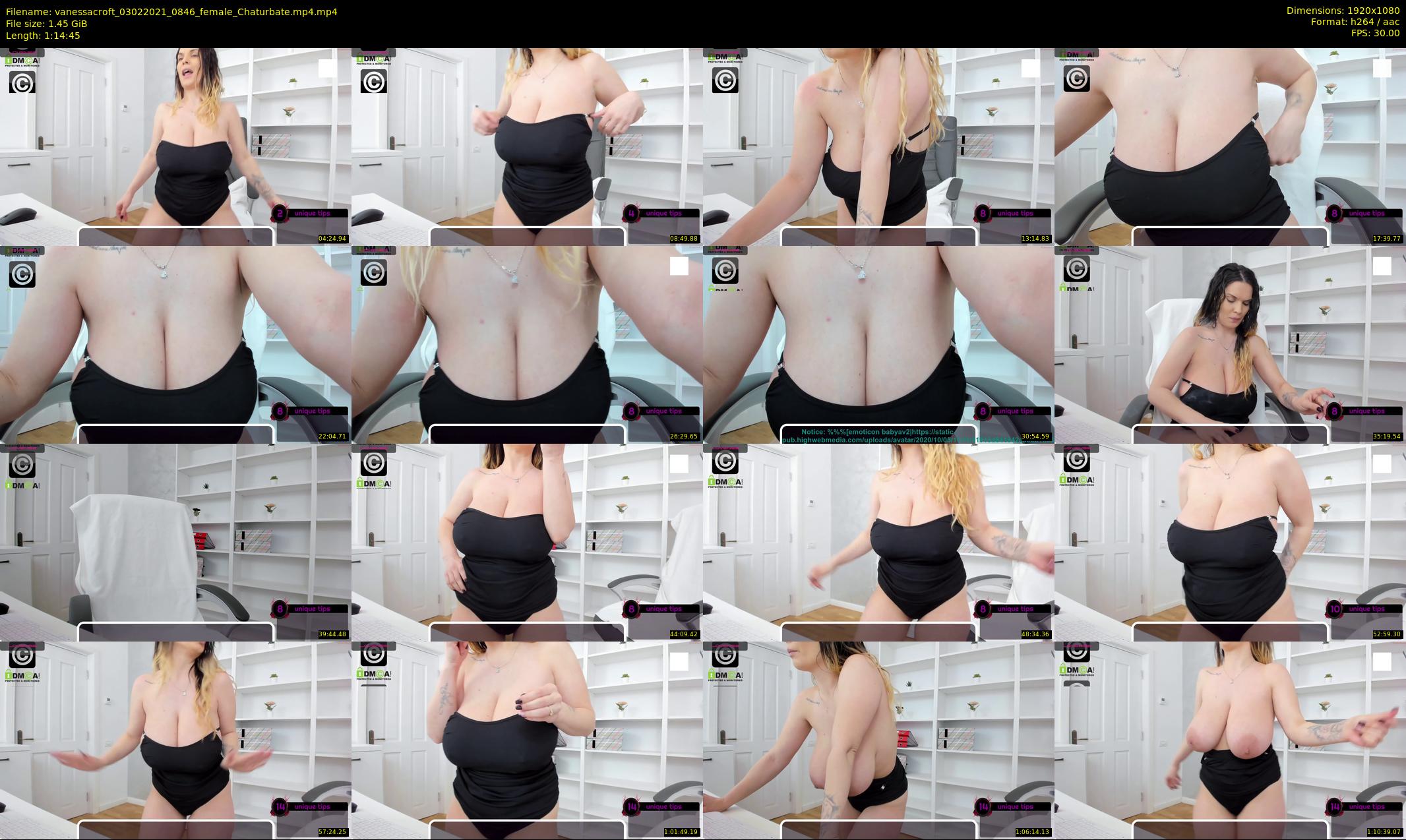 vanessacroft — 75 minute Chaturbate female cam show recording, 1080p, Feb 3, 2021