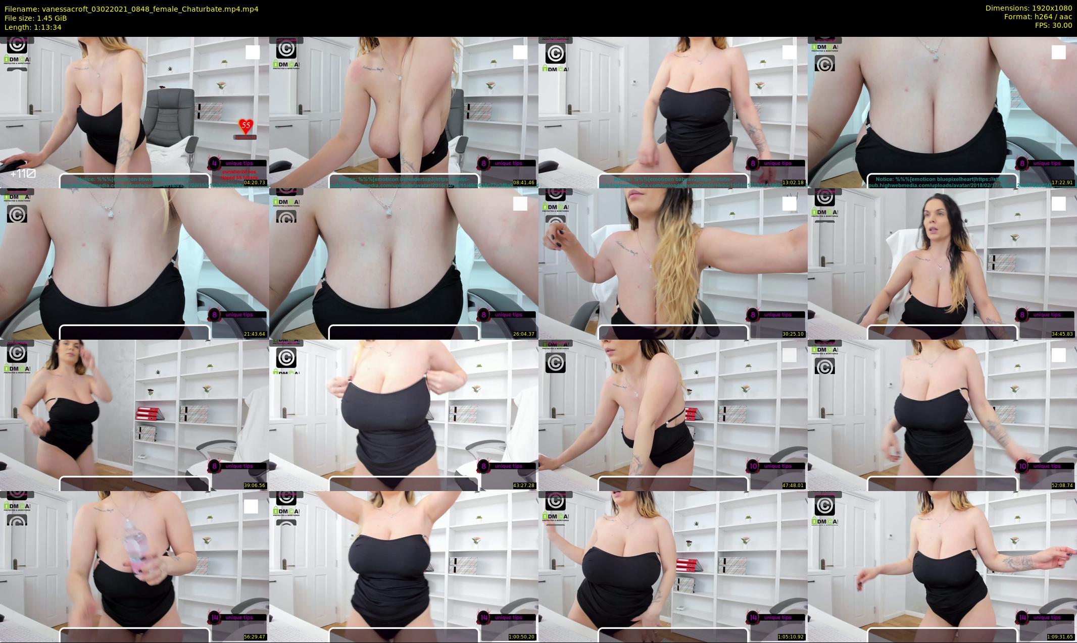 vanessacroft — 74 minute Chaturbate female cam show recording, 1080p, Feb 3, 2021