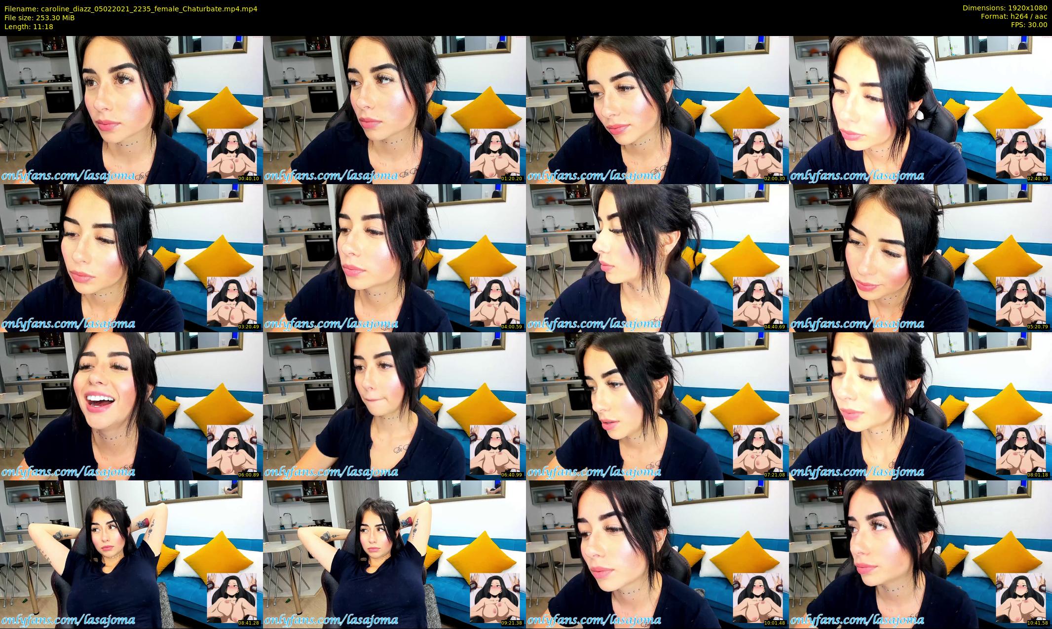 caroline_diazz — 12 minute Chaturbate female cam show recording, 1080p, Feb 5, 2021