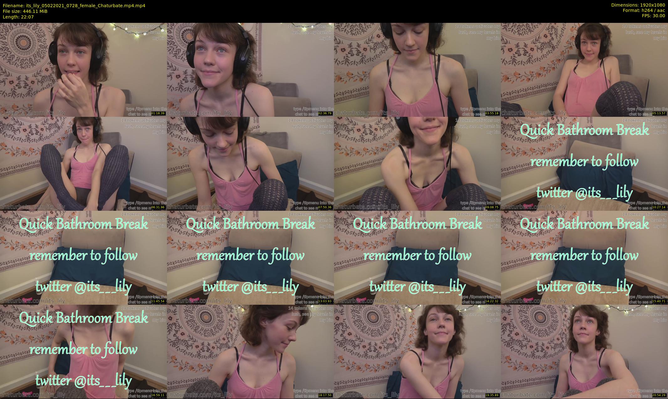 its_lily — 23 minute Chaturbate female cam show recording, 1080p, Feb 5, 2021
