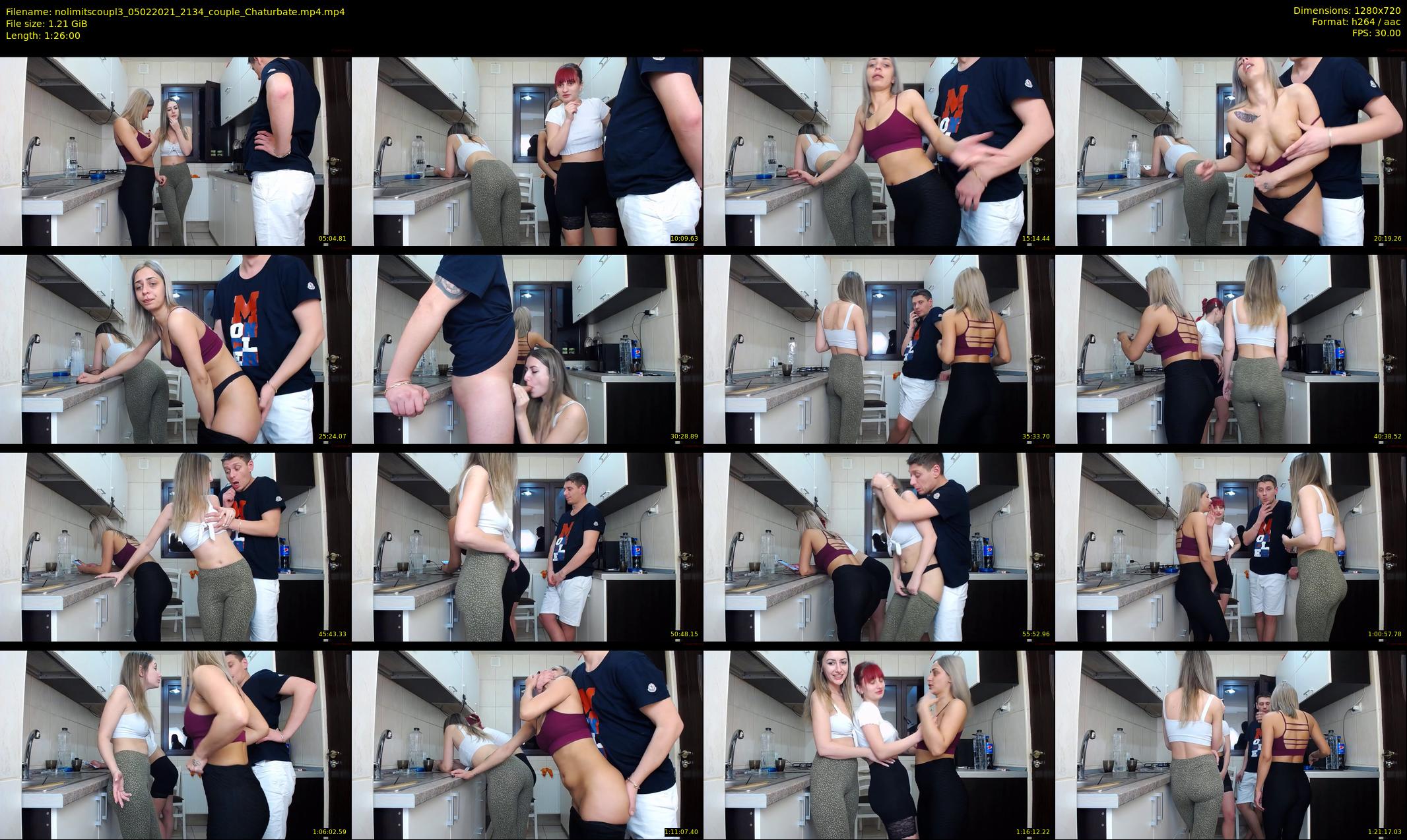 nolimitscoupl3 — 86 minute Chaturbate couple cam show recording, 720p, Feb 5, 2021