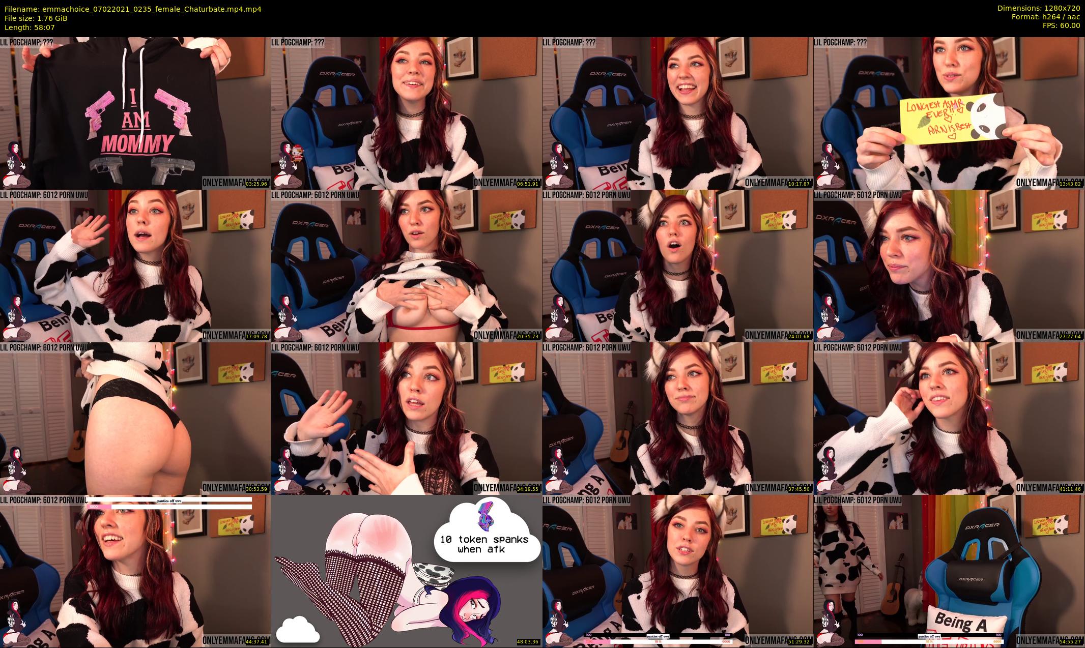 emmachoice — 59 minute Chaturbate female cam show recording, 720p, Feb 7, 2021