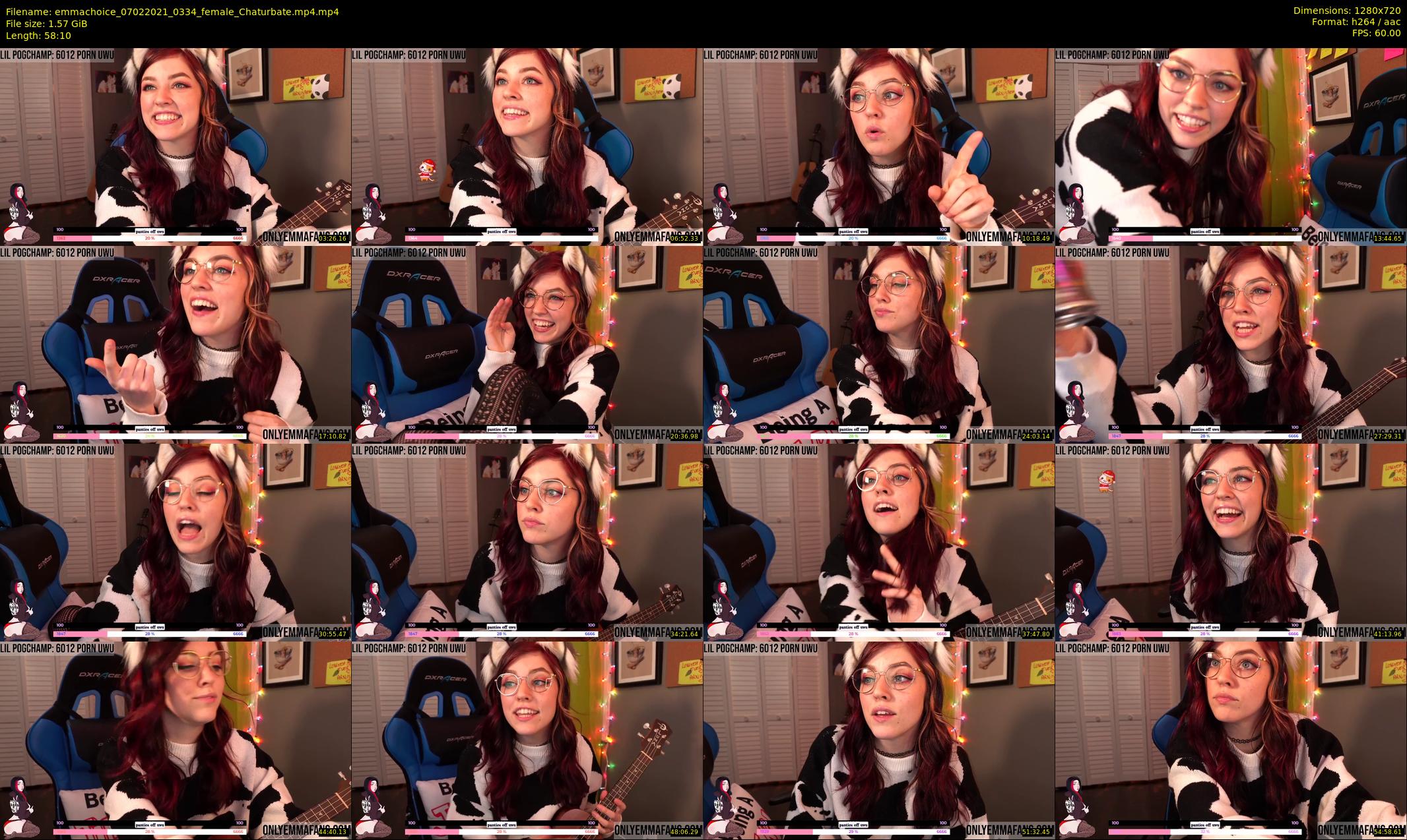 emmachoice — 59 minute Chaturbate female cam show recording, 720p, Feb 7, 2021