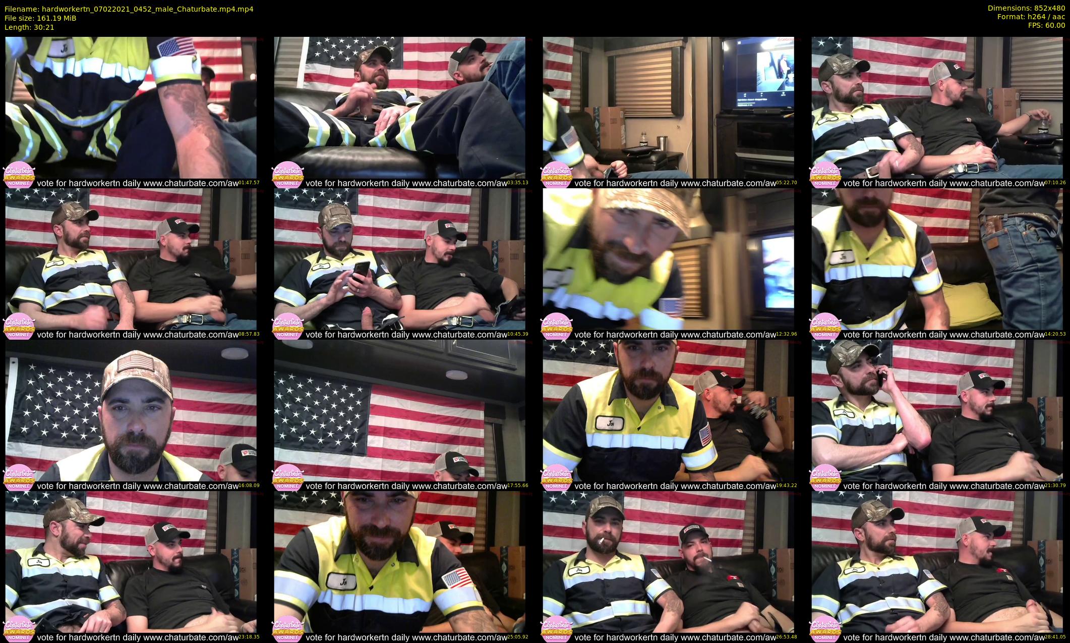 hardworkertn — 31 minute Chaturbate male cam show recording, 480p, Feb 7, 2021