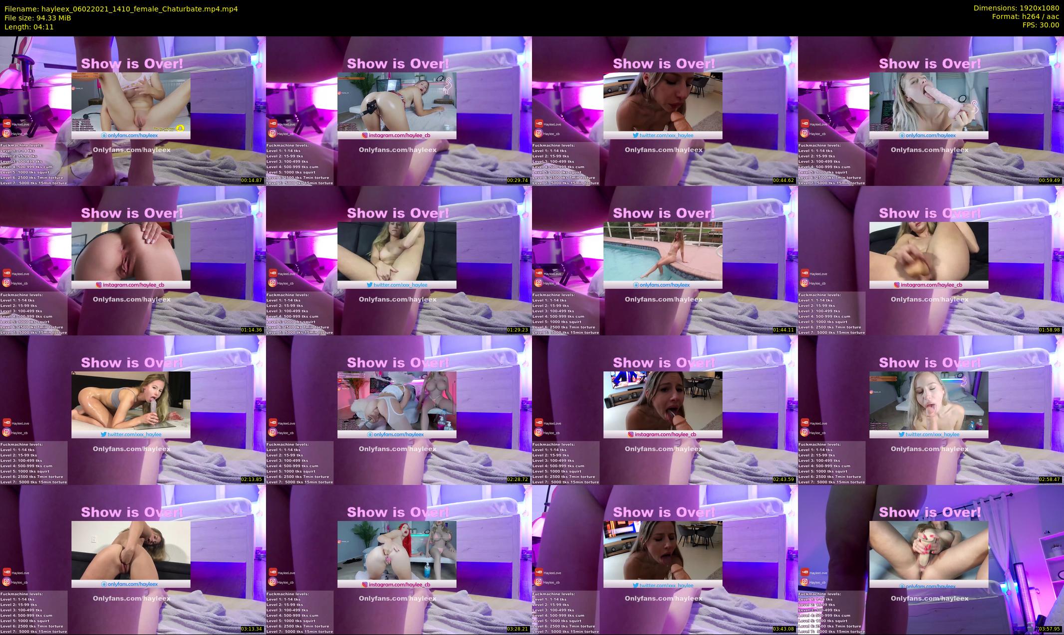 hayleex — 5 minute Chaturbate female cam show recording, 1080p, Feb 6, 2021