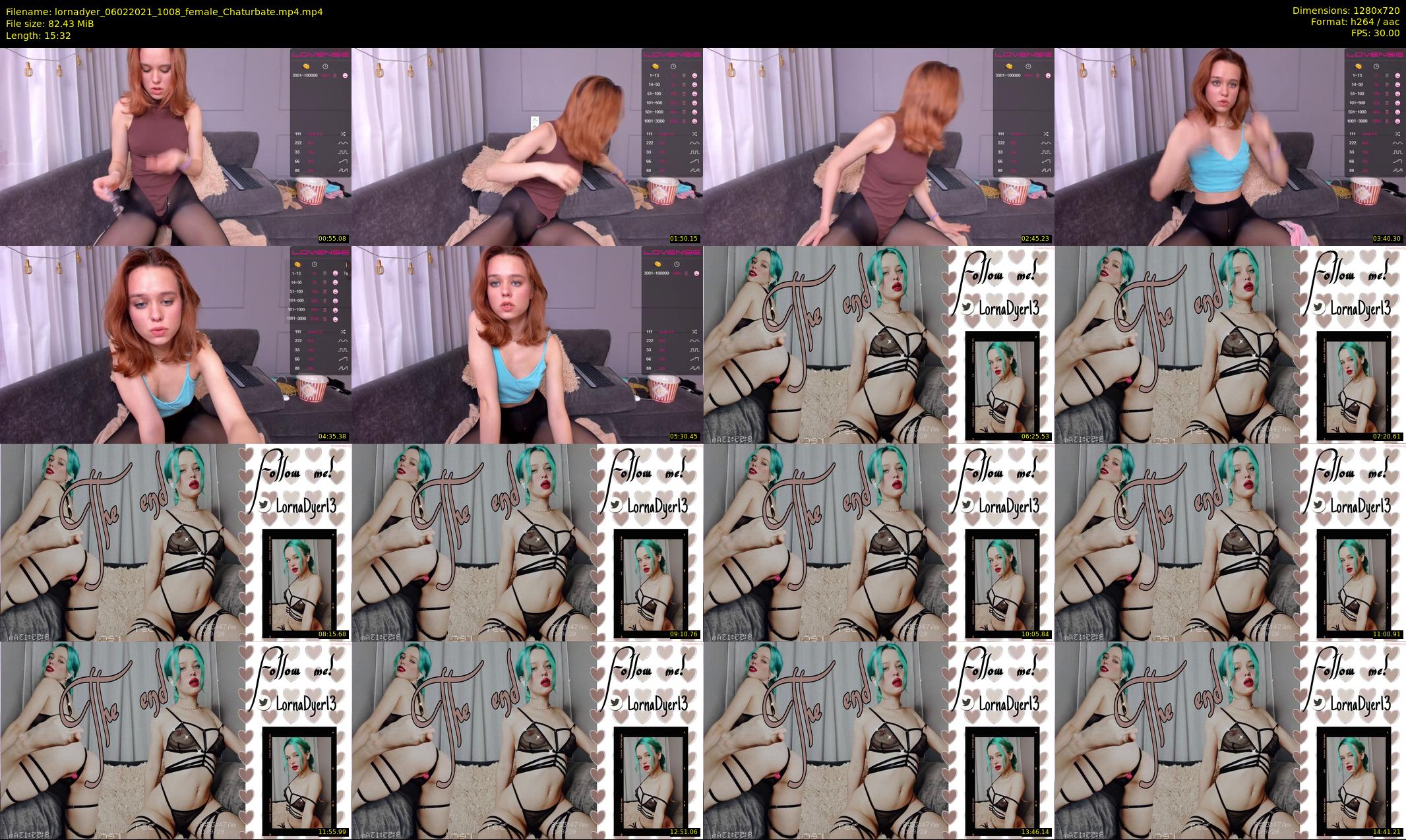 lornadyer — 16 minute Chaturbate female cam show recording, 720p, Feb 6, 2021