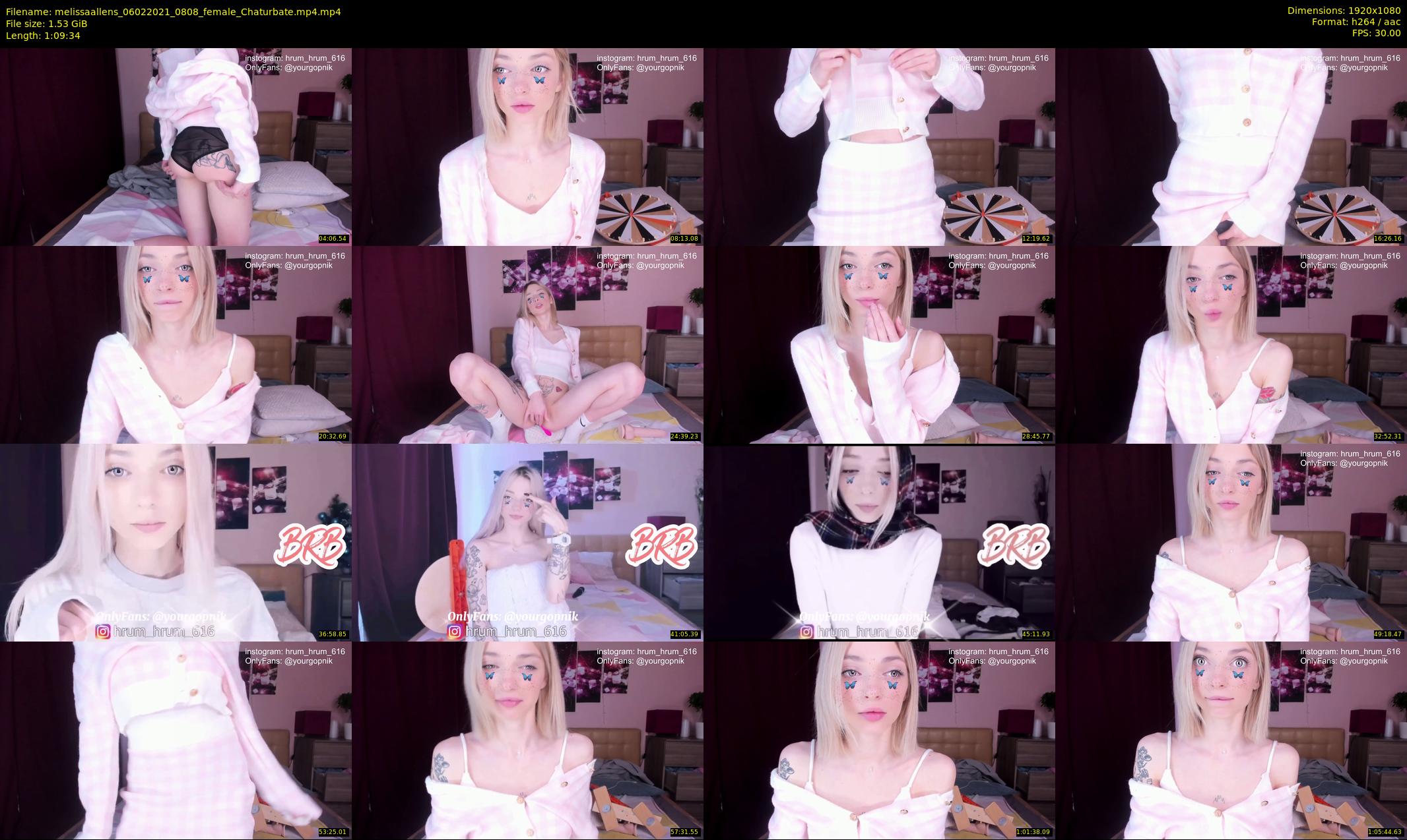 melissaallens — 70 minute Chaturbate female cam show recording, 1080p, Feb 6, 2021
