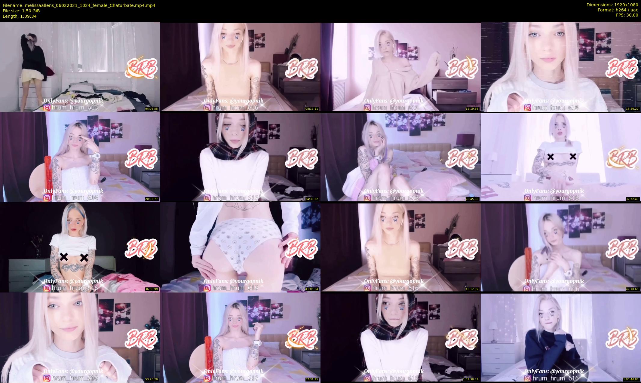 melissaallens — 70 minute Chaturbate female cam show recording, 1080p, Feb 6, 2021