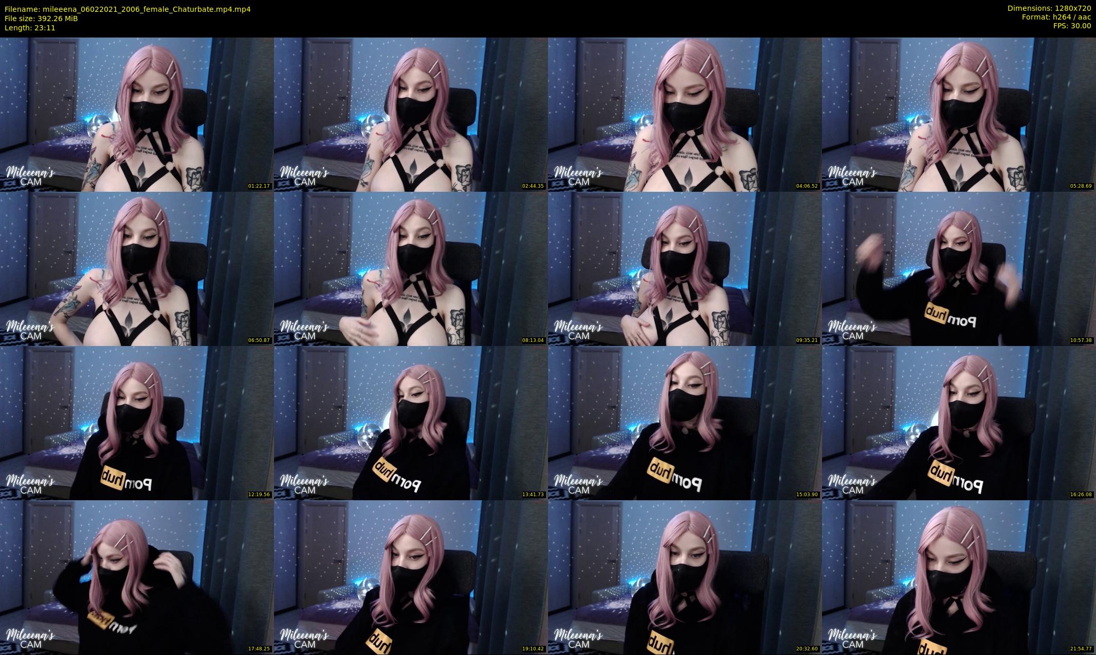 mileeena — 24 minute Chaturbate female cam show recording, 720p, Feb 6, 2021