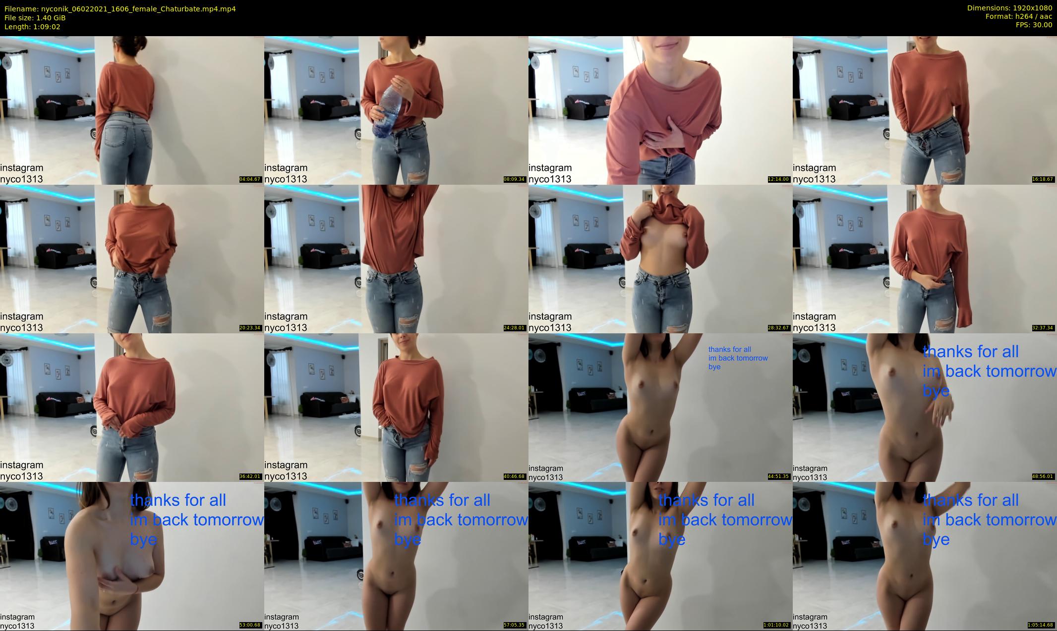 nyconik — 70 minute Chaturbate female cam show recording, 1080p, Feb 6, 2021