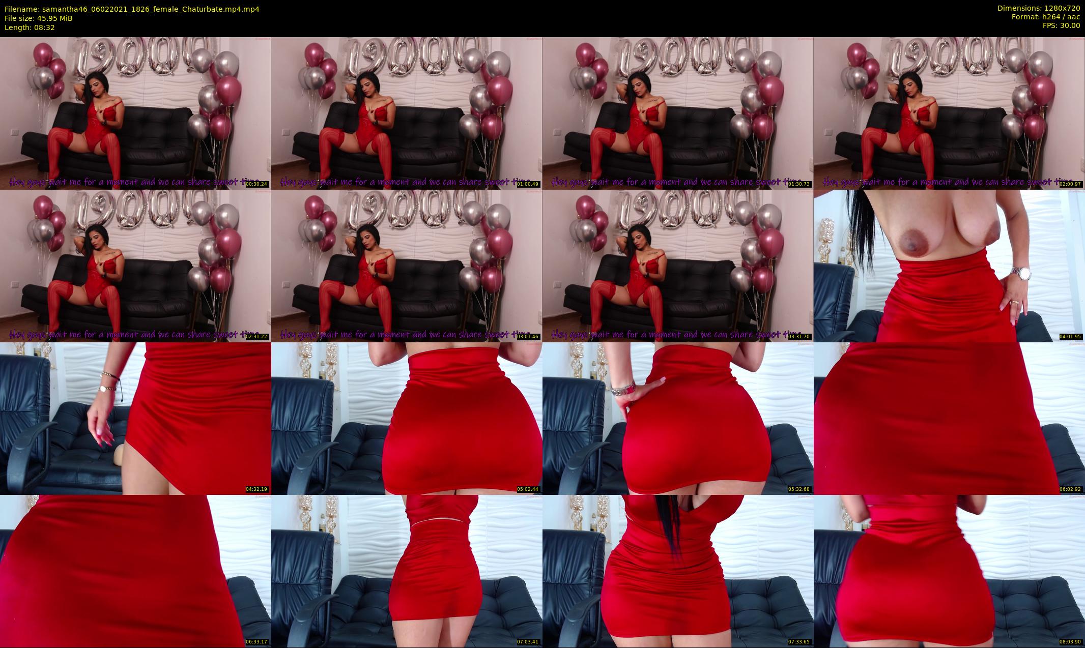samantha46 — 9 minute Chaturbate female cam show recording, 720p, Feb 6, 2021
