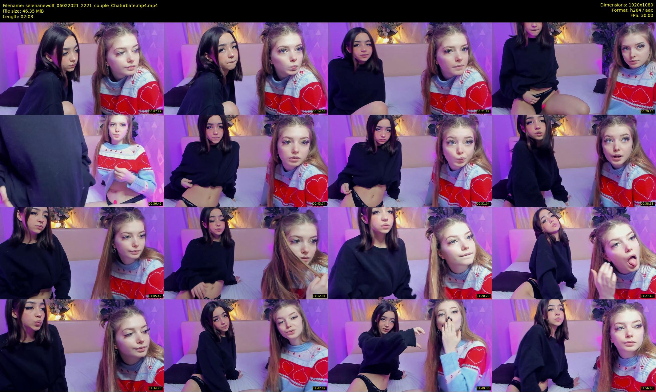 selenanewolf — 3 minute Chaturbate couple cam show recording, 1080p, Feb 6, 2021