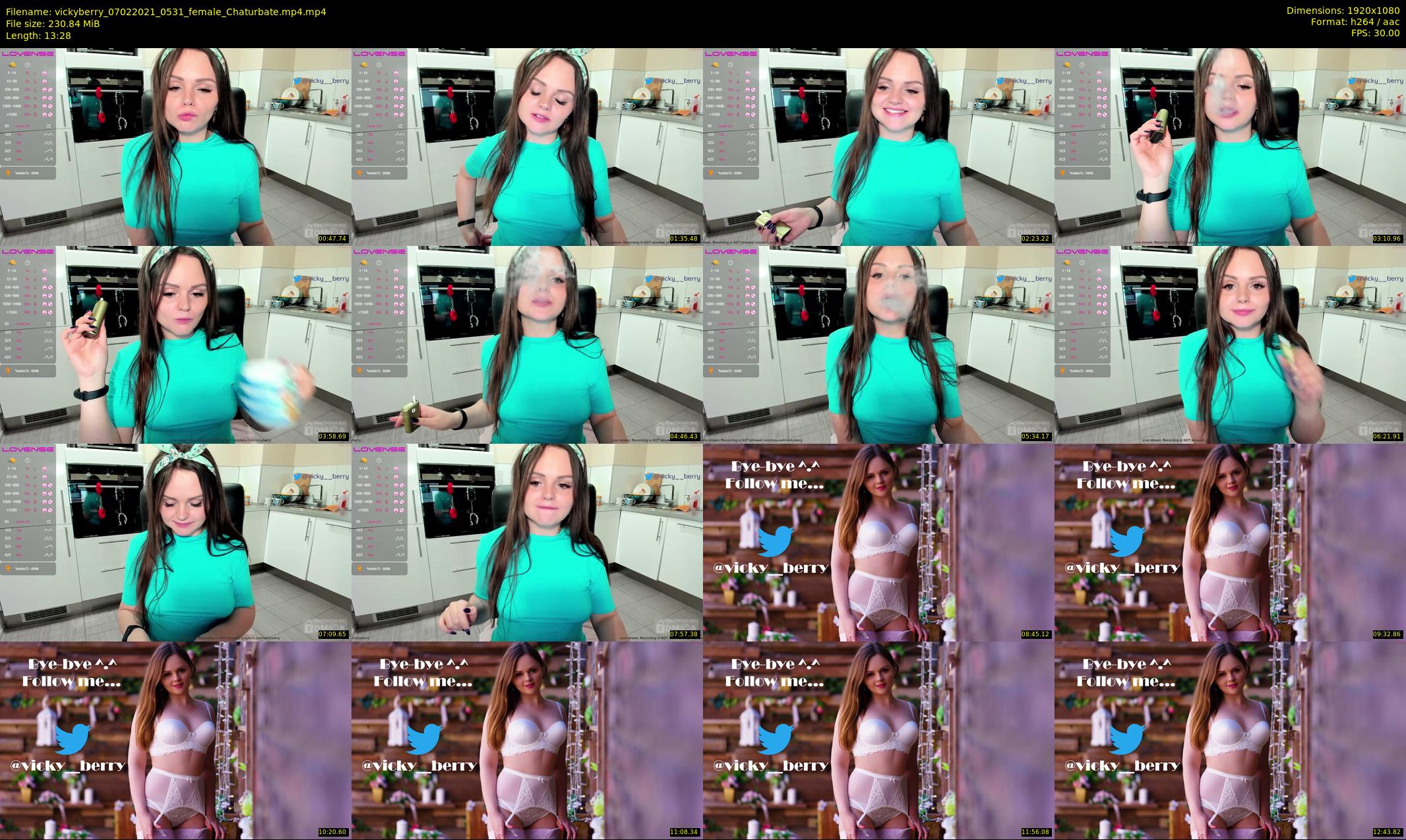 vickyberry — 14 minute Chaturbate female cam show recording, 1080p, Feb 7, 2021