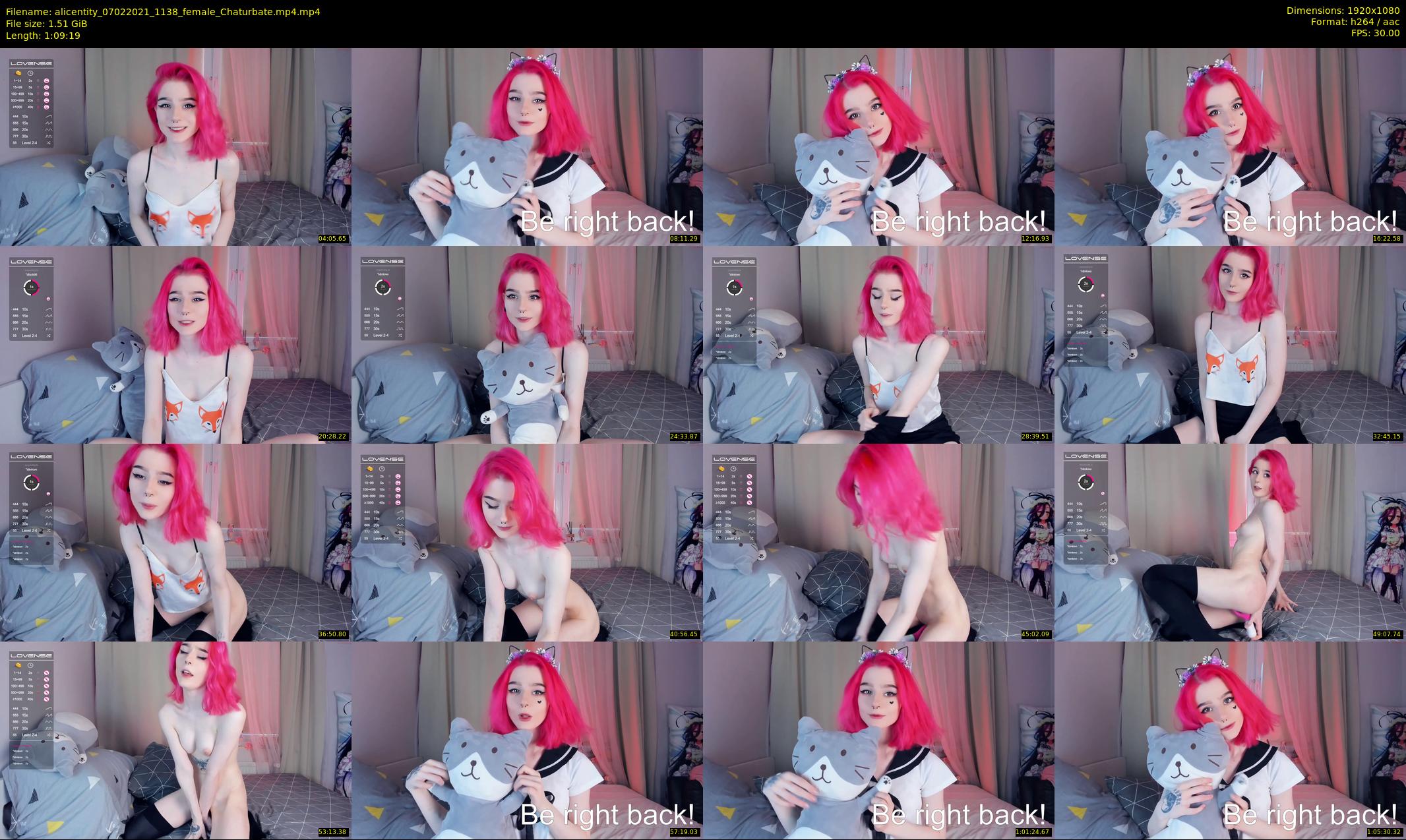 alicentity — 70 minute Chaturbate female cam show recording, 1080p, Feb 7, 2021