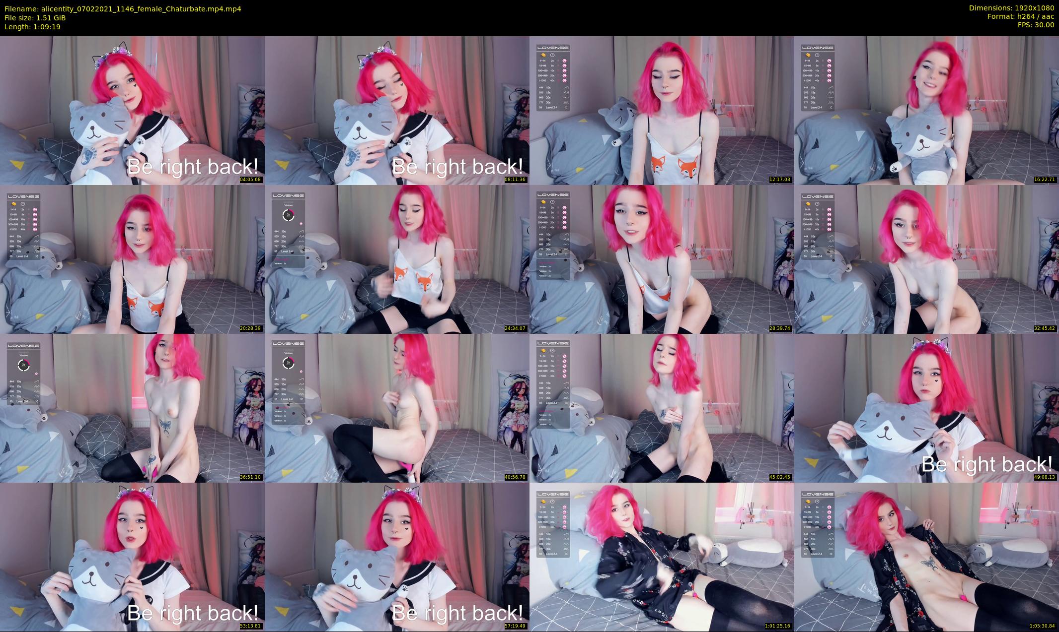 alicentity — 70 minute Chaturbate female cam show recording, 1080p, Feb 7, 2021