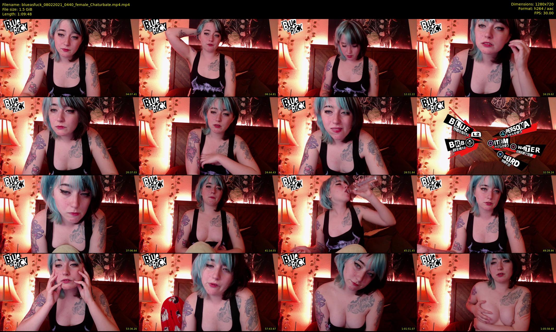 blueasfuck — 70 minute Chaturbate female cam show recording, 720p, Feb 8, 2021